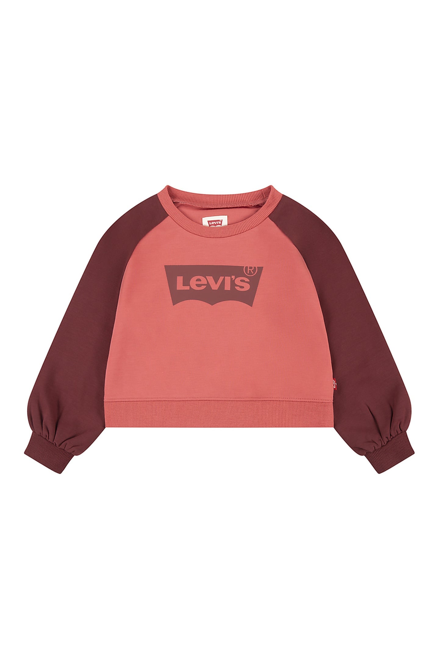 GIRLS RAGLAN BATWING CREW MINERAL RED 1