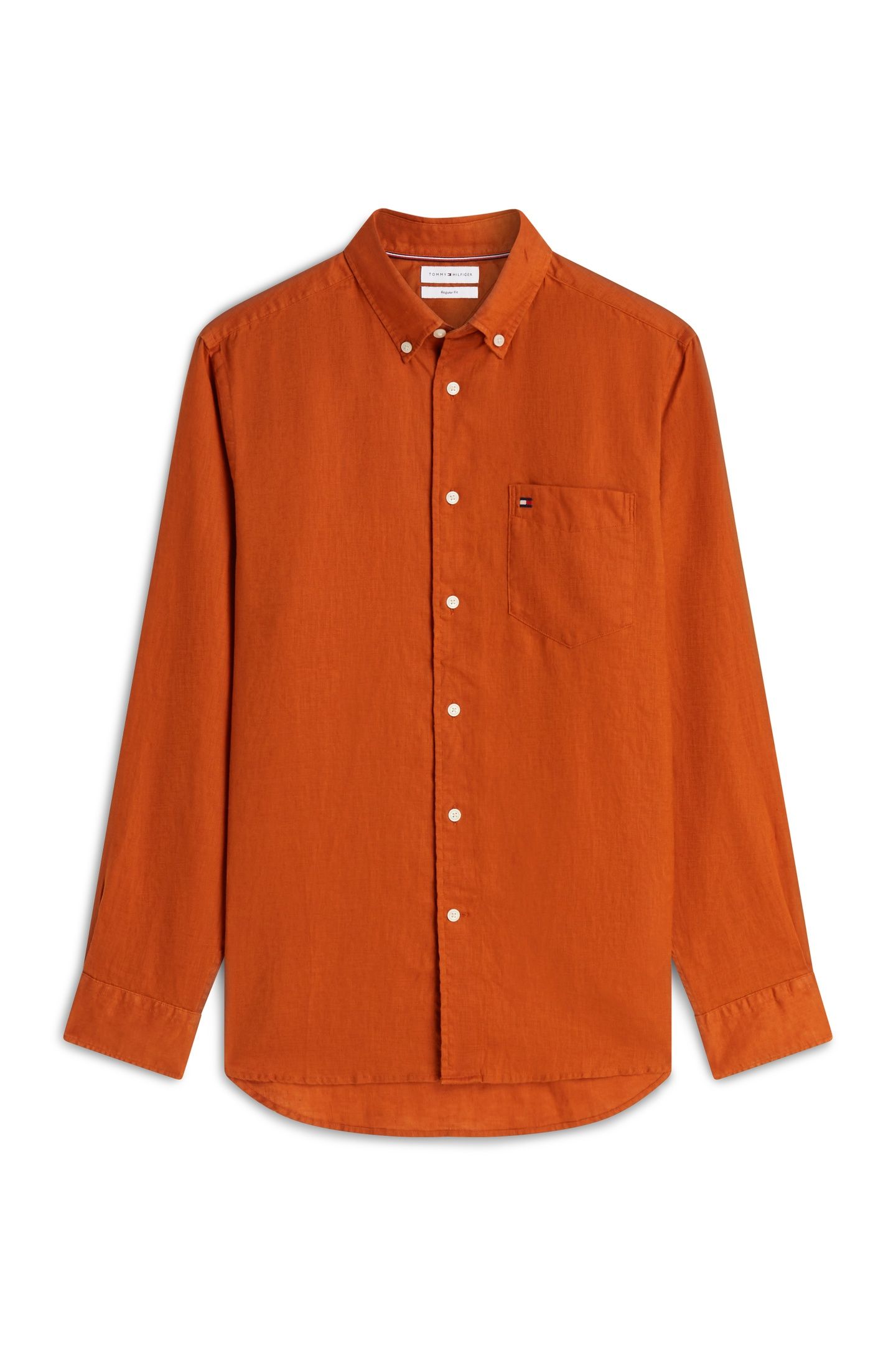 PIECE DYE LINEN RF SHIRT RUSTY OCHRE 4