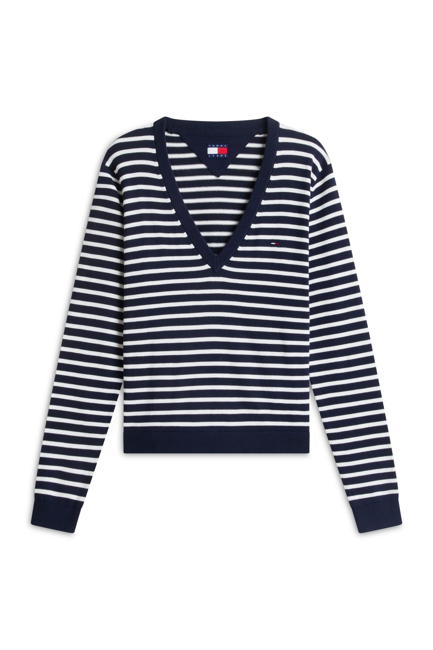 TJW ESSENTIAL VNECK DARK NIGHT NAVY/STRIPE 3