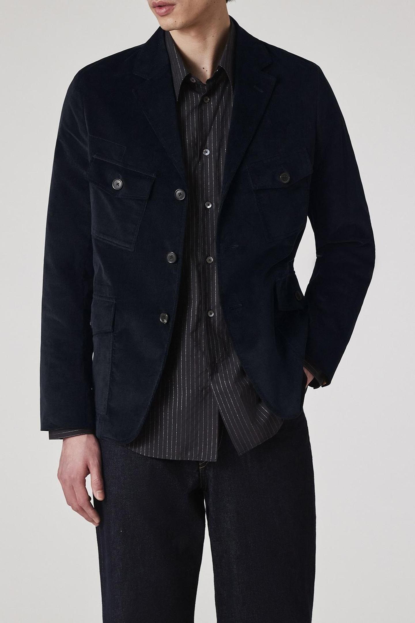 MENS 3 BUTTON JACKET NAVY 1