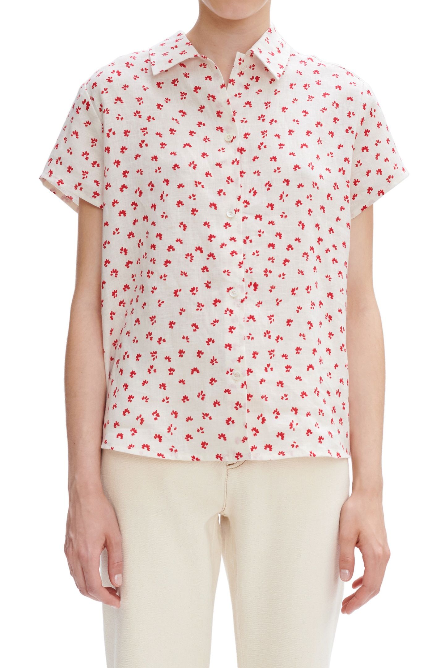 SHORT-SLEEVE SHIRT MARINA OFF-WHITE 1