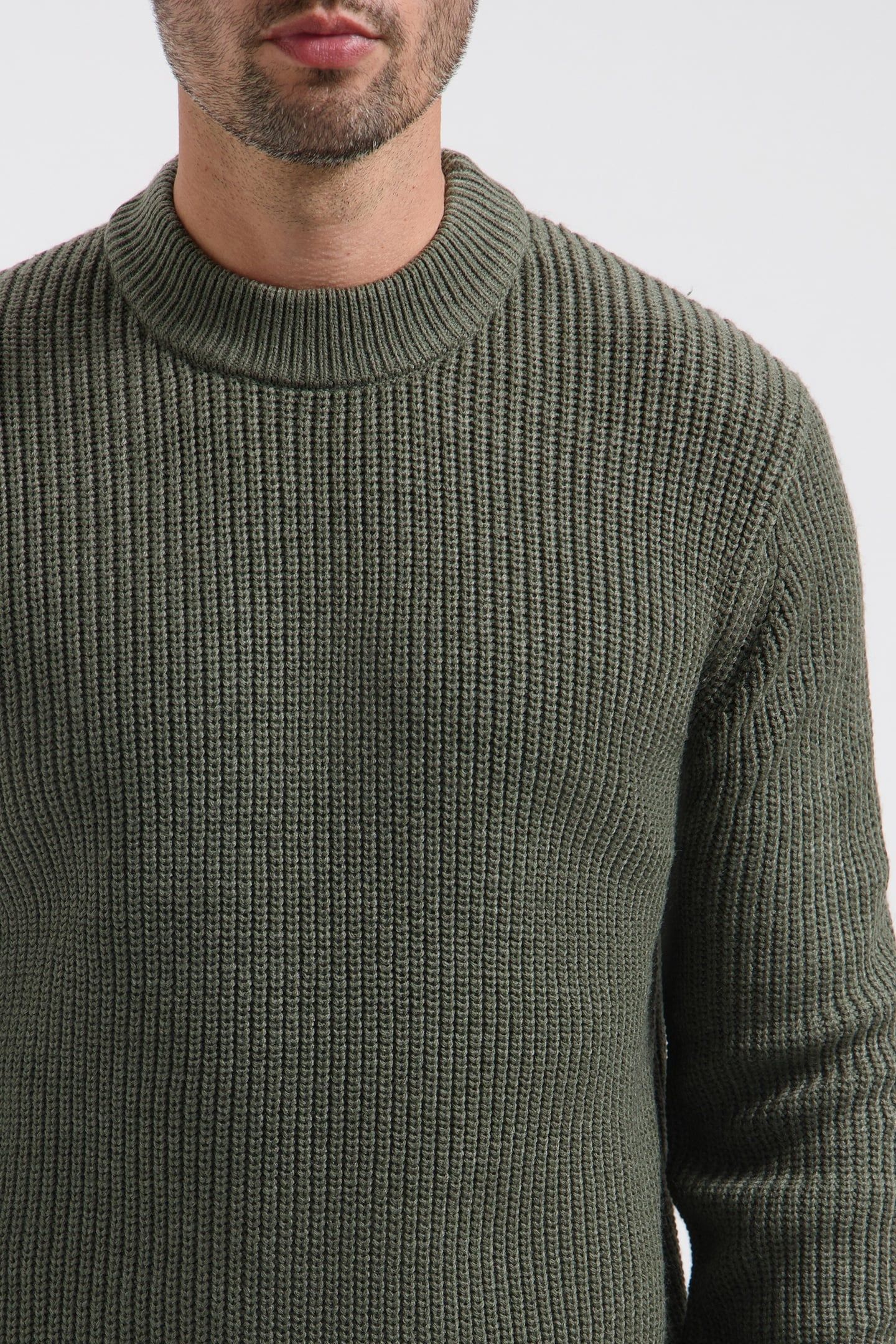 DS_CREW RIBKNIT DARK ARMY DARK ARMY 4