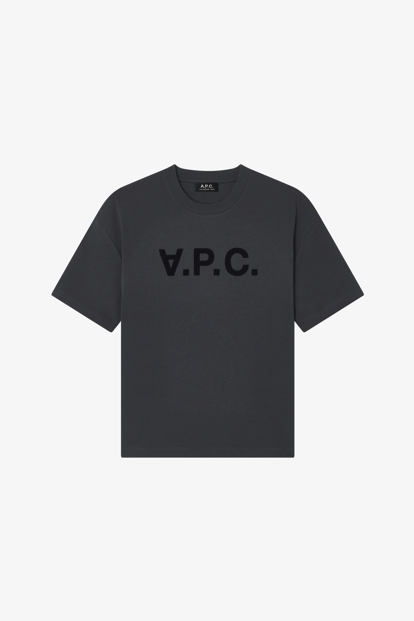 UNISEX T-SHIRT LOOSE-FIT SHORT SLEEVE FAUX BLACK 2
