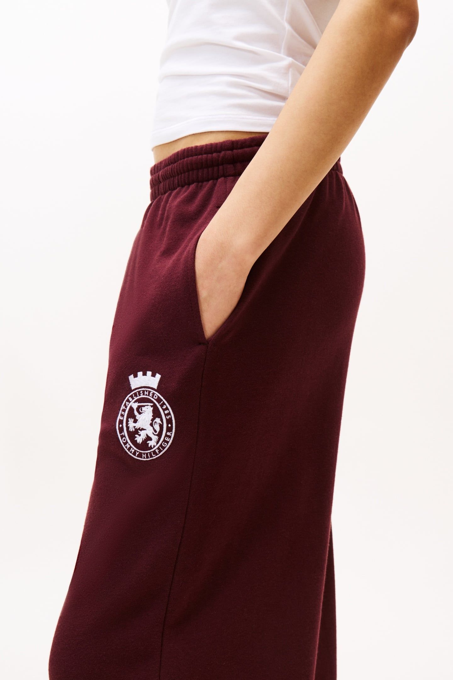 WIDE LEG PANTS DEEP BURGUNDY 5