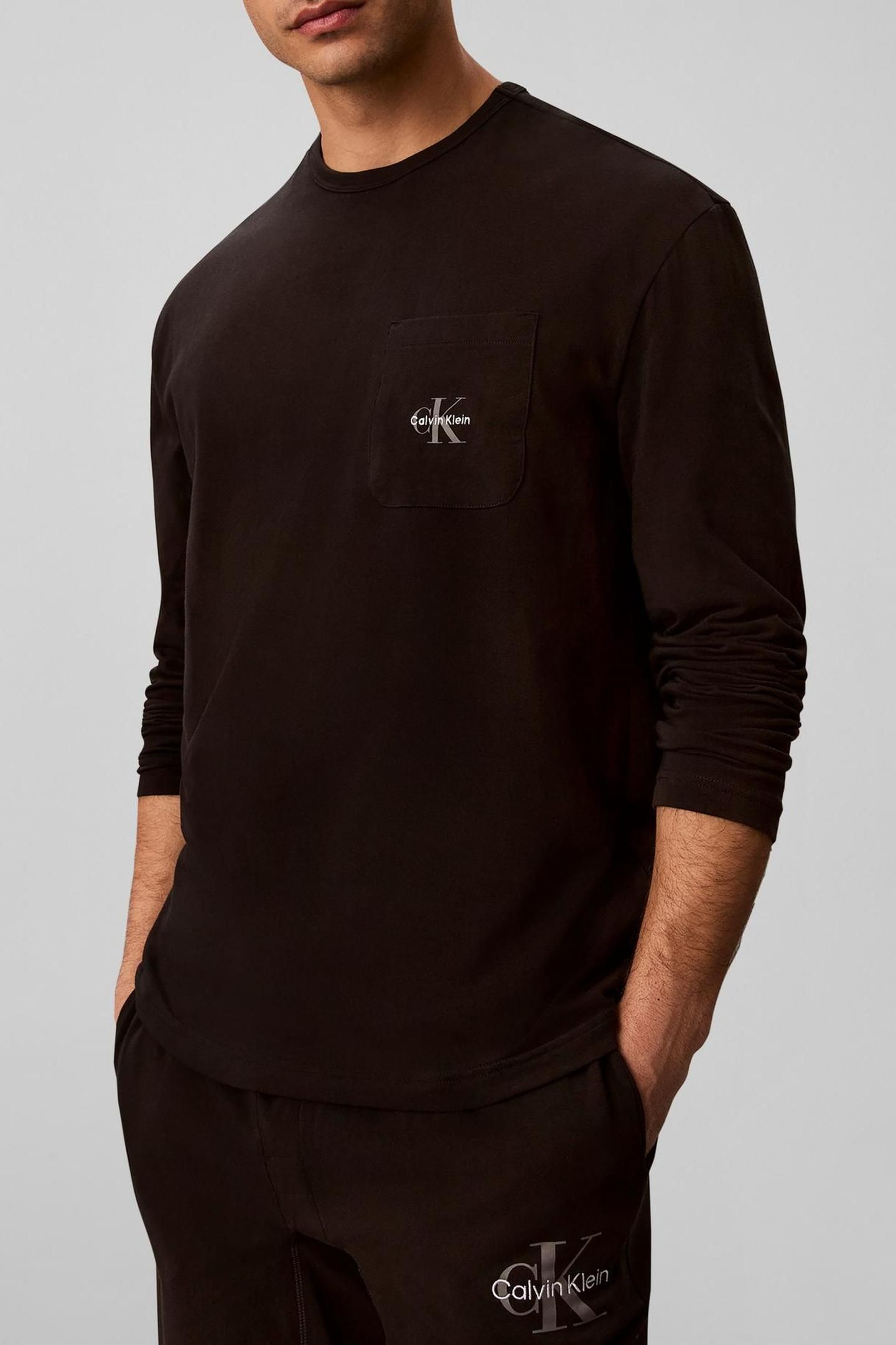 MONOGRAM L/S CREW NECK BLACK 1