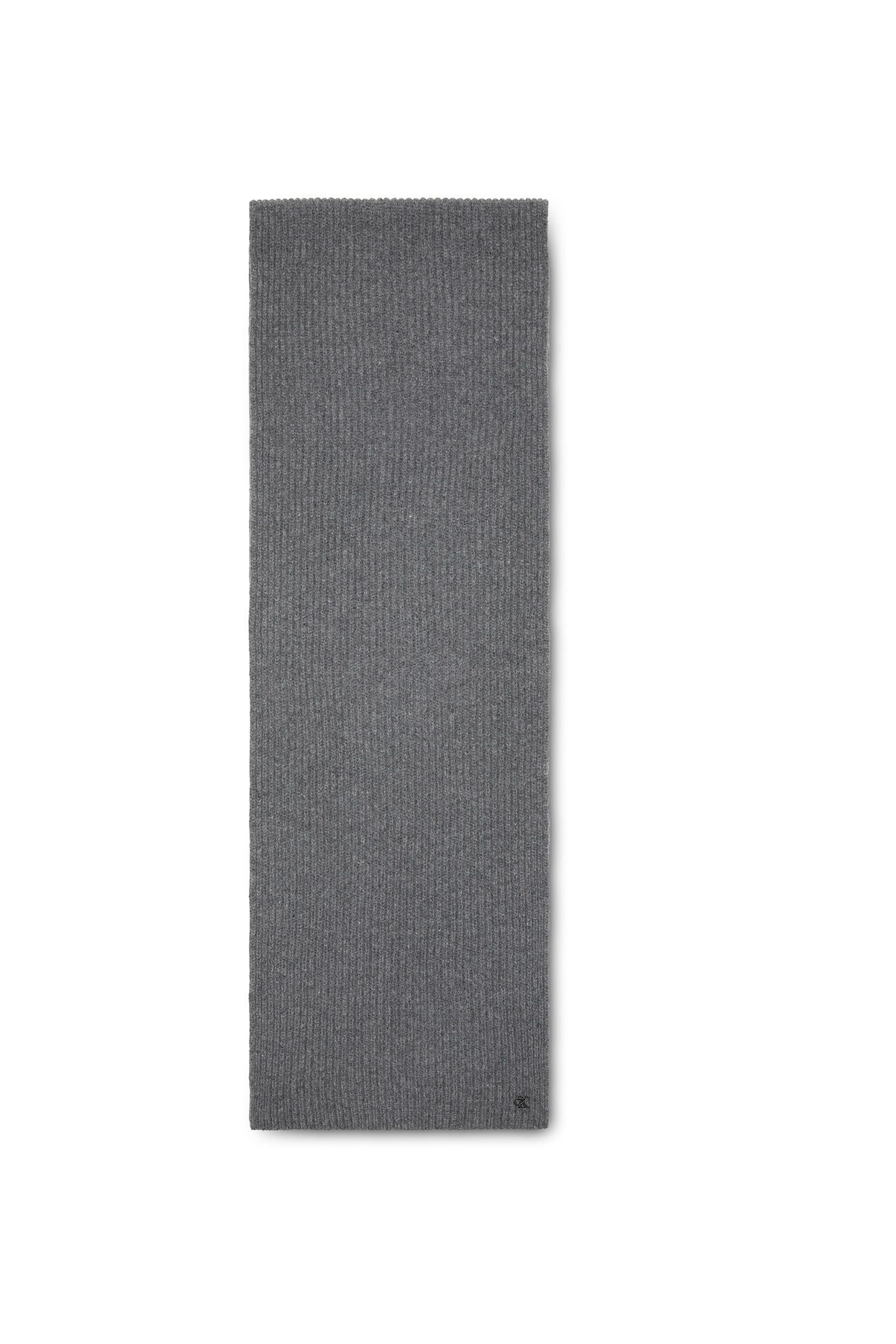 CK METAL WOOL RIB SCARF CHARCOAL HEATHER 1