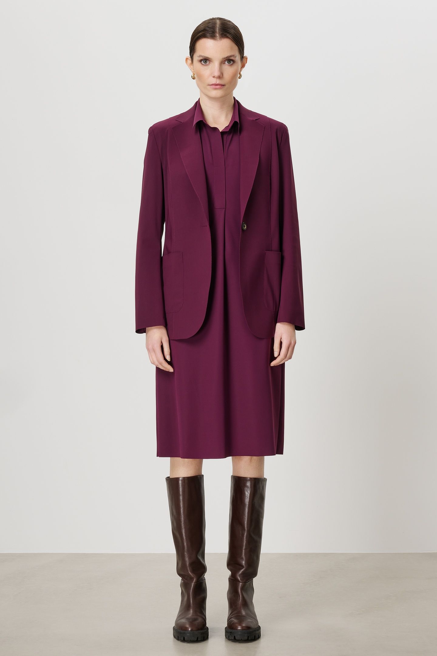 CRUZ DRESS DEEP-PLUM 1