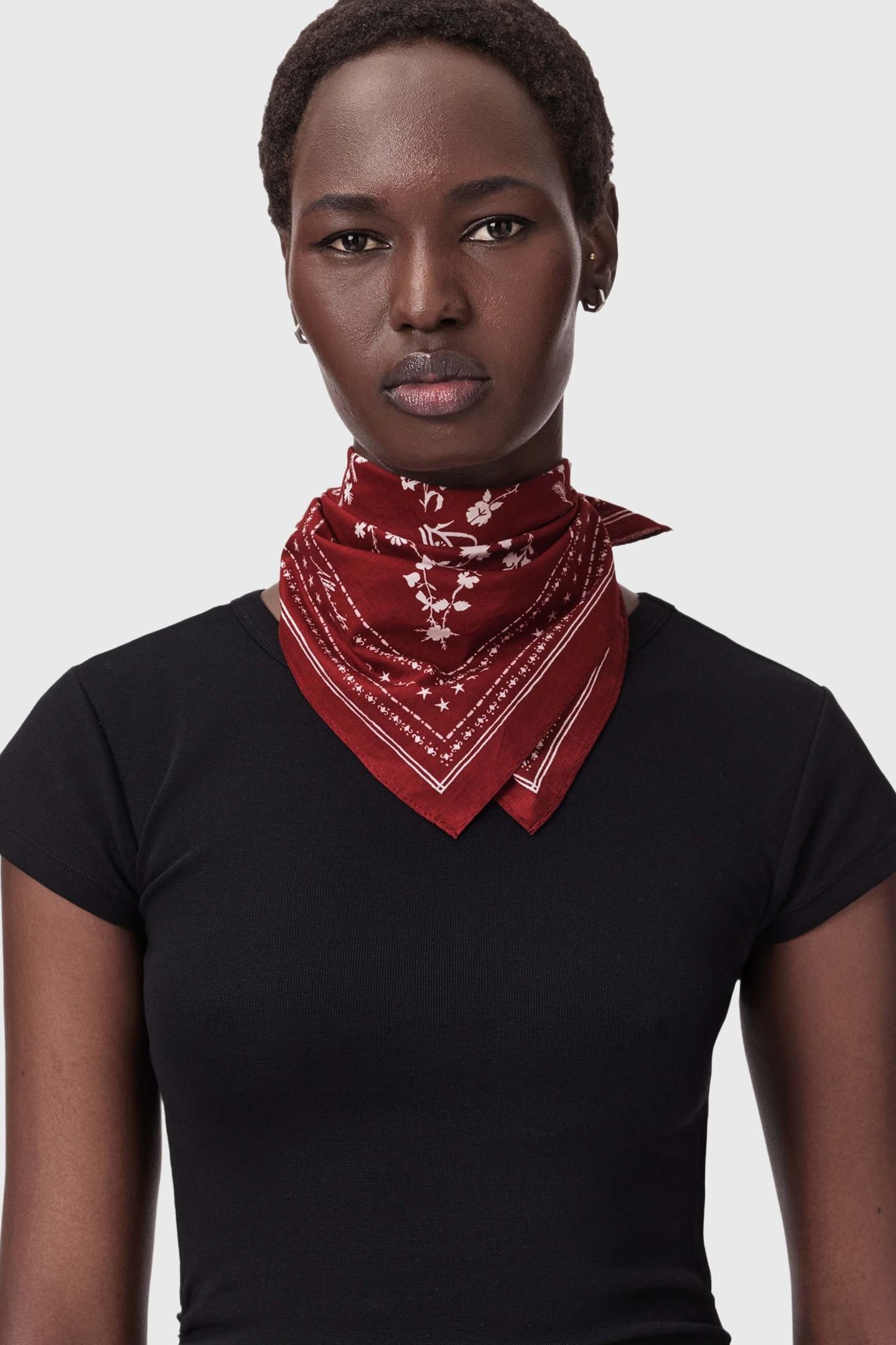 FLEUR COTTON BANDANA RASPBERRY PINK 3