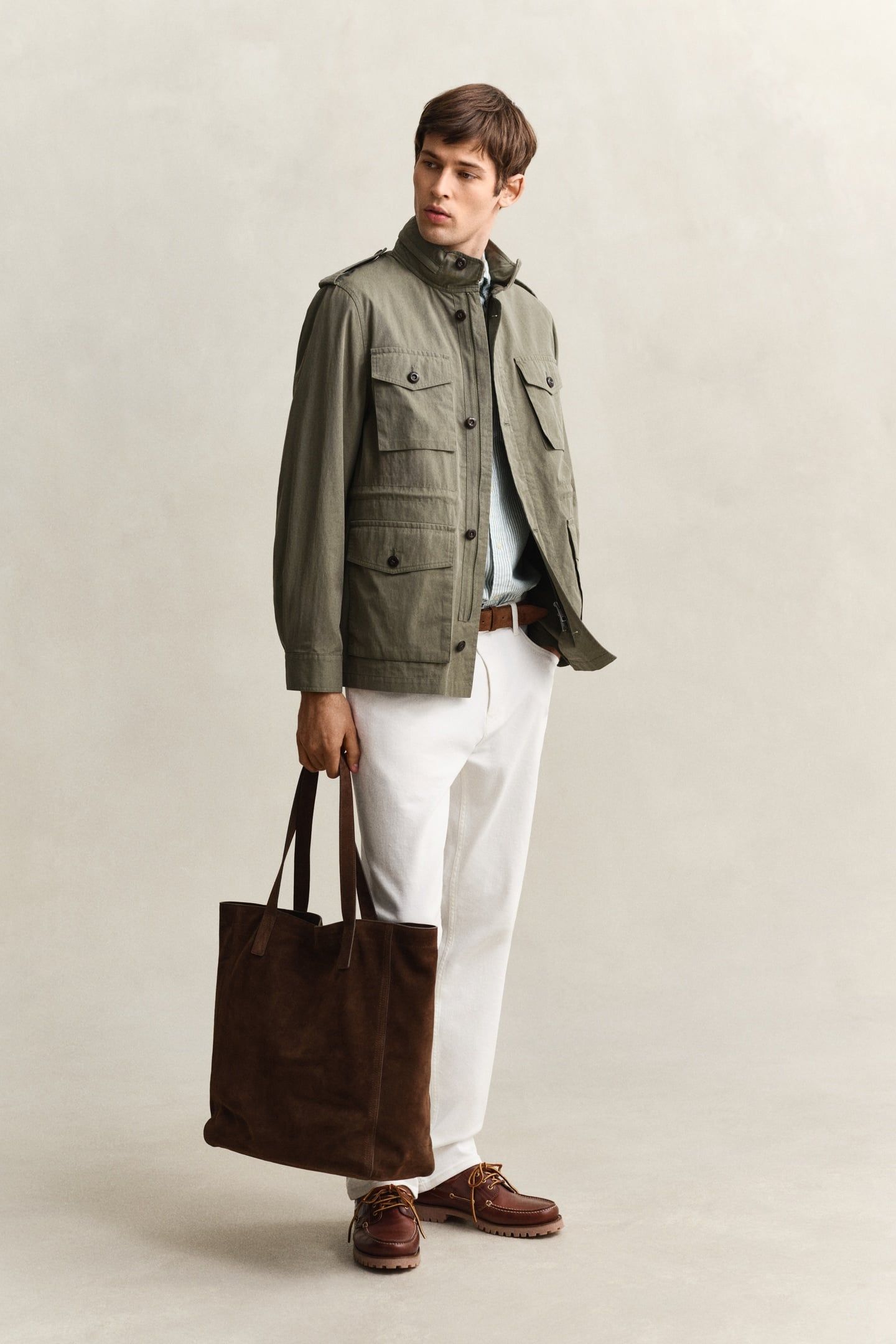 COTTON 4 POCKET JACKET DRY HERB GREEN 1