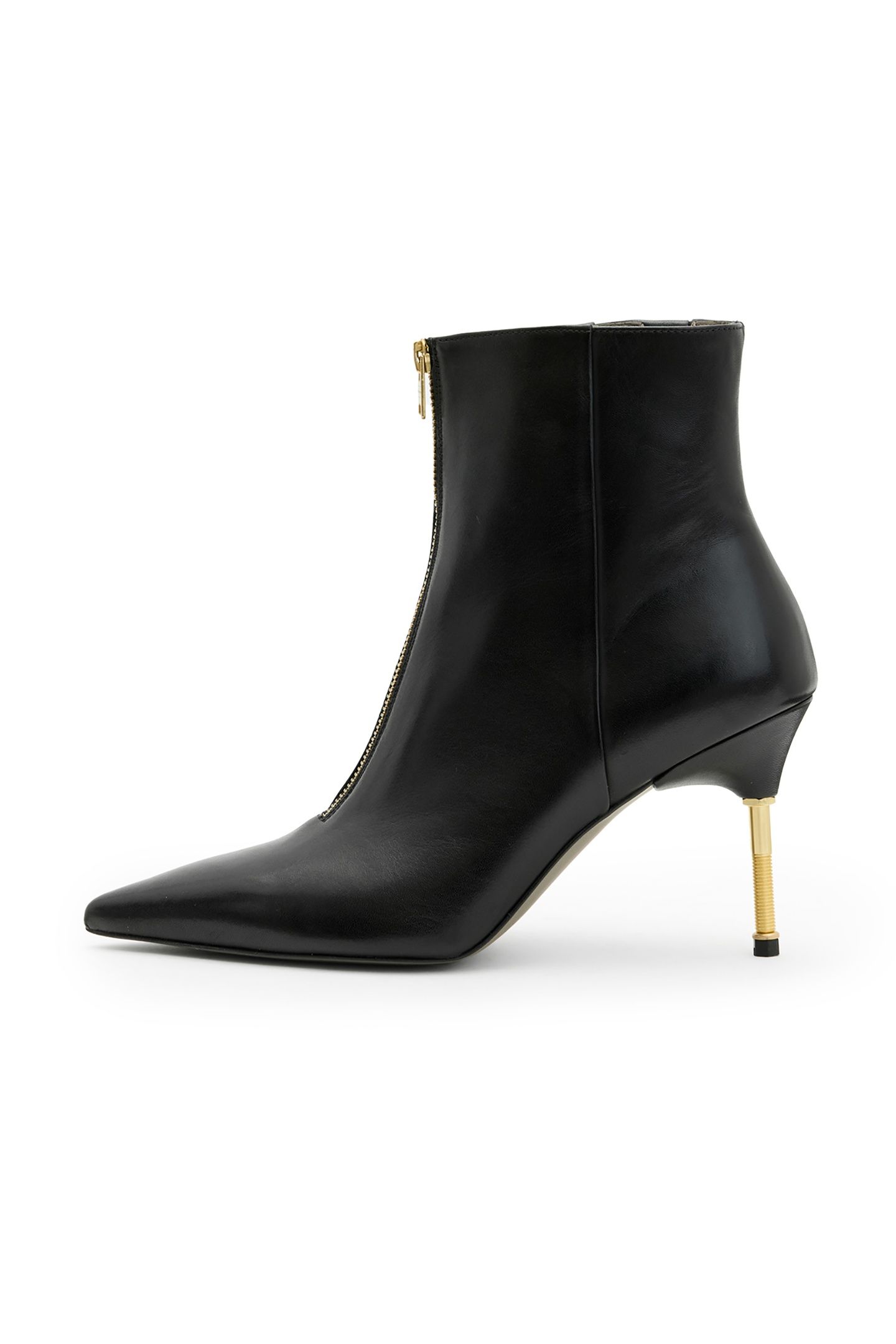 NATASHA BOOT BLACK/WARM BRASS 1
