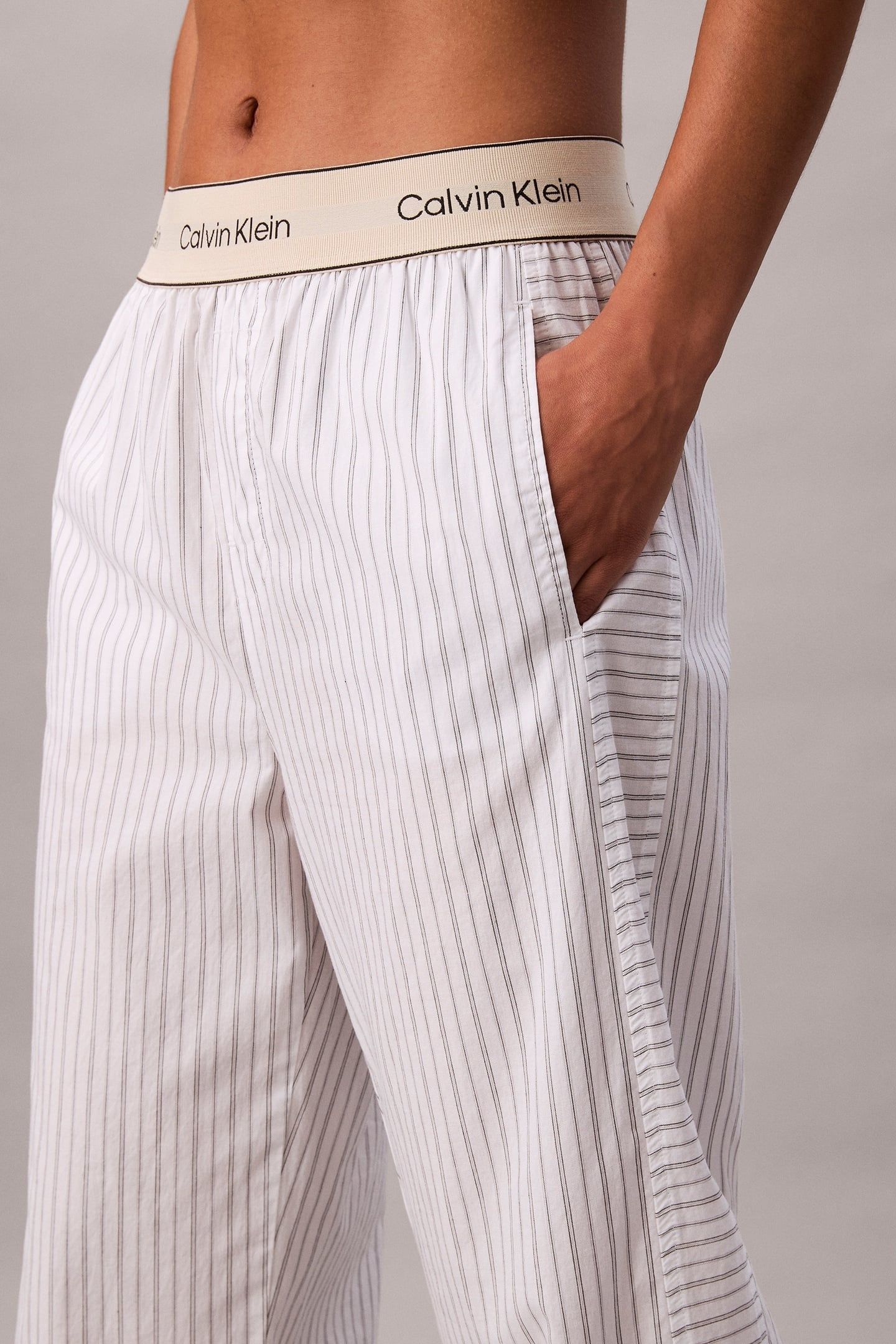 LOGO SUPER POPLIN PANTS WHITE 3
