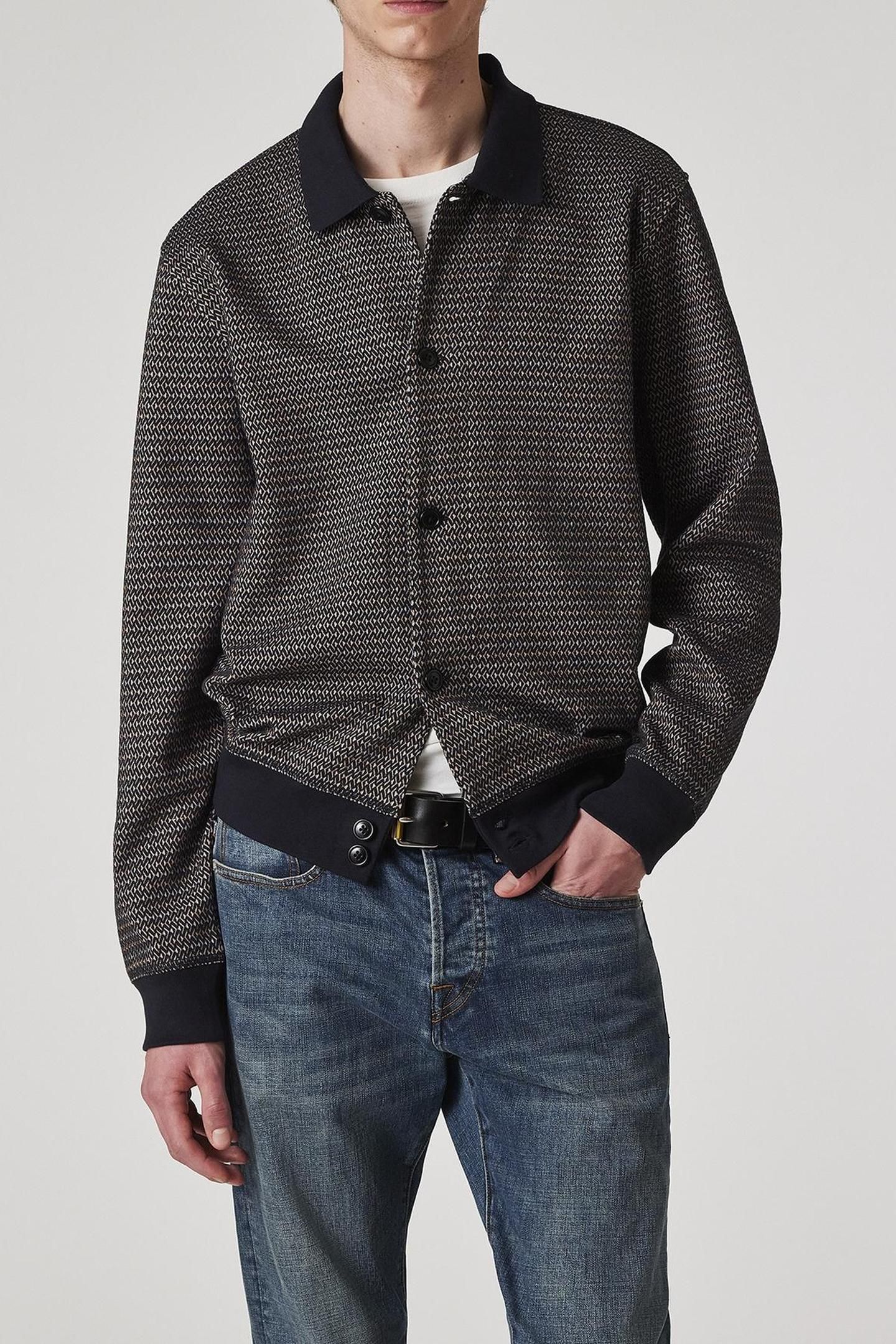 MENS JERSEY JACKET VERY DARK NAVY 1