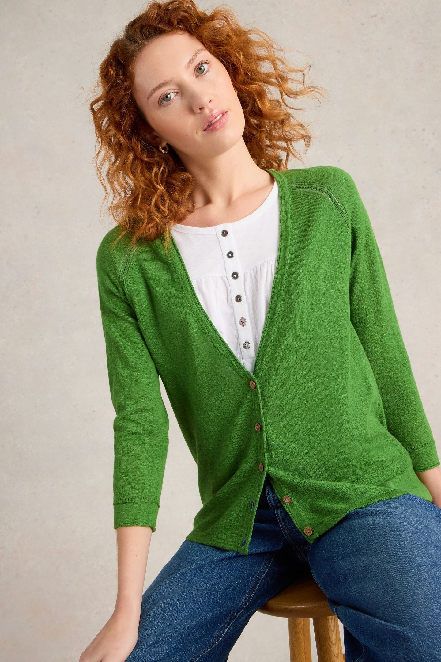 NARIA CARDI BRIGHT GREEN 2