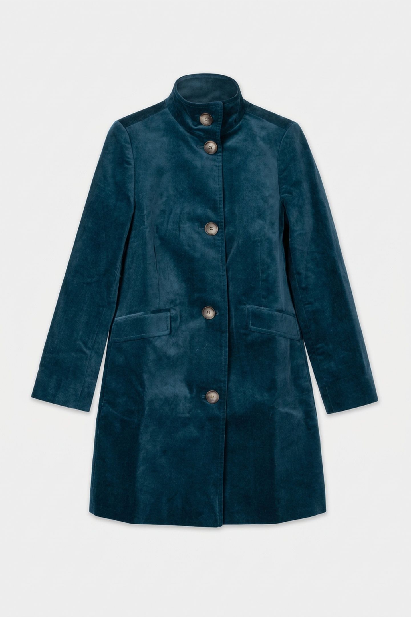KARLA VELVET COAT DARK TEAL 3