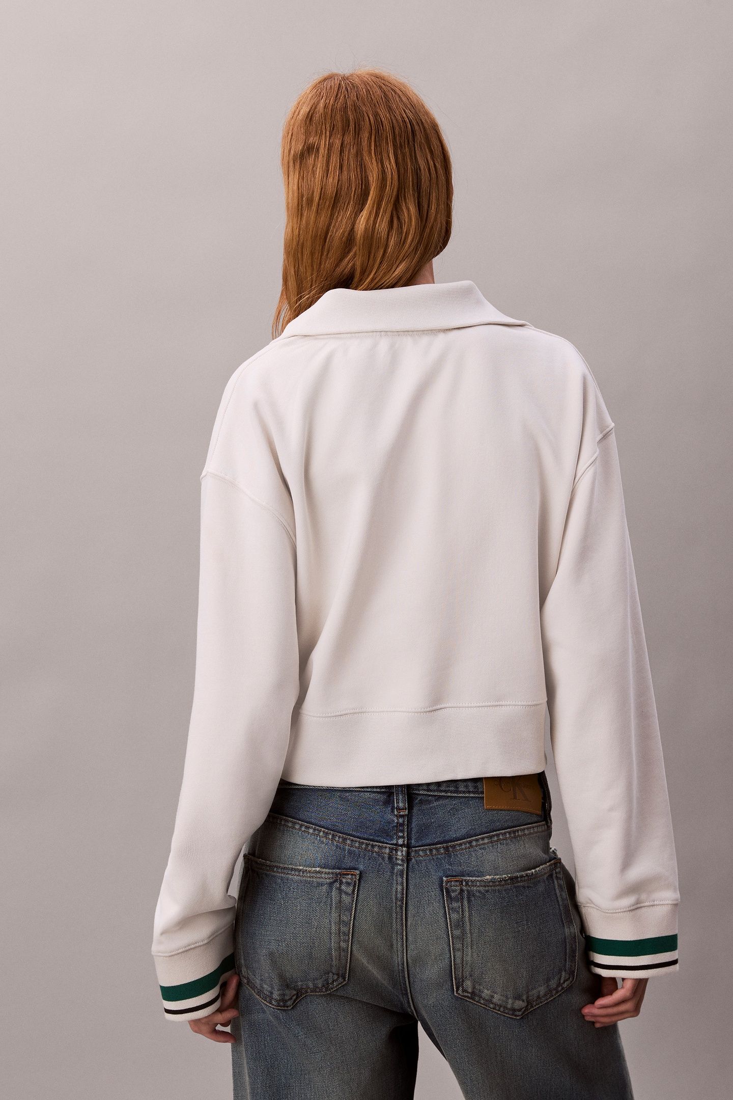 1/4 ZIP SWEATER CHALK 2
