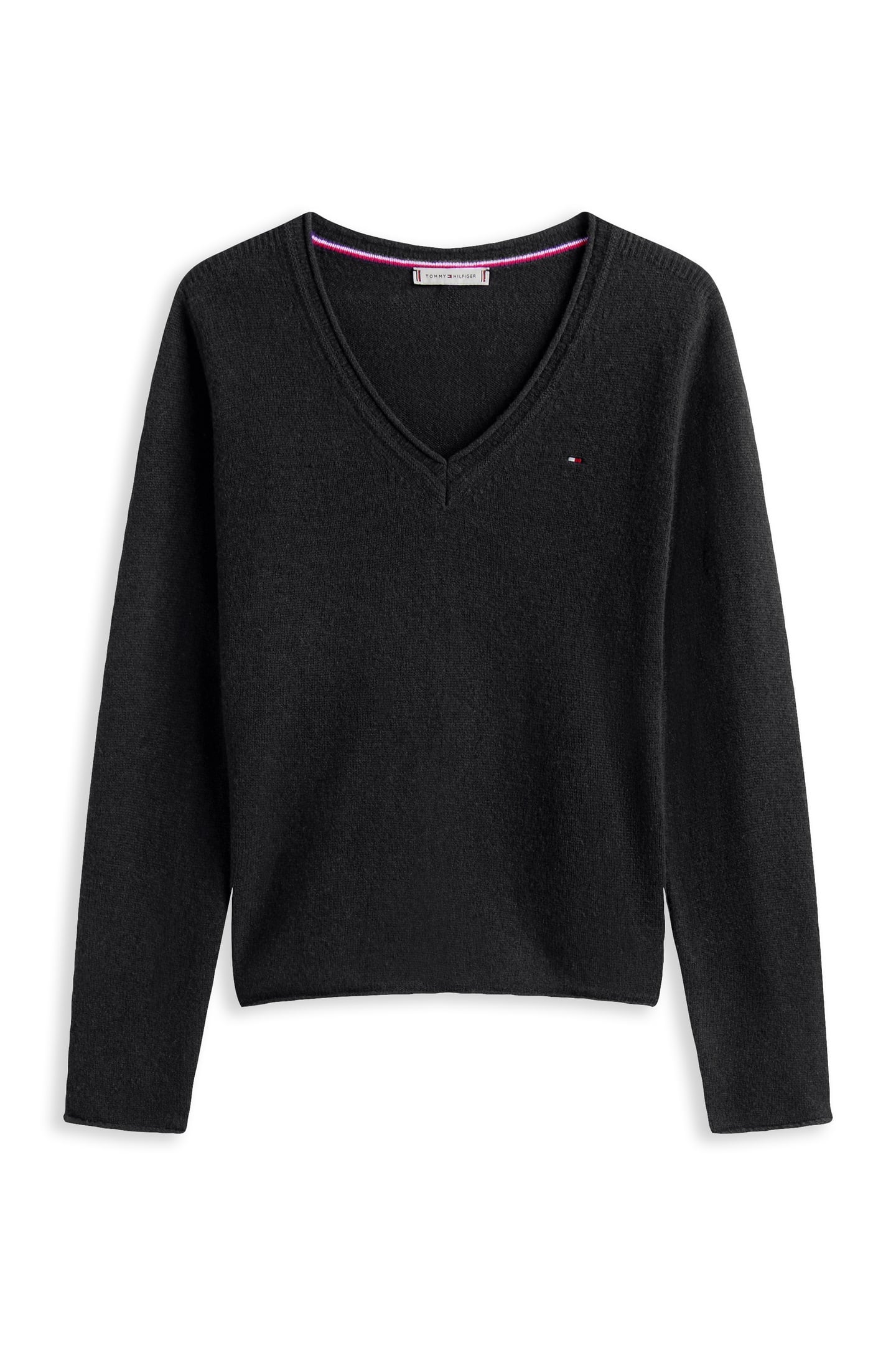 SOFT WOOL V-NECK LOOSE SWEATER BLACK 4