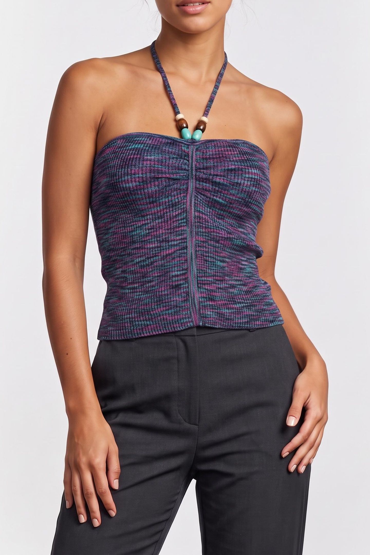 SLEEVELESS KNIT BLUE 1