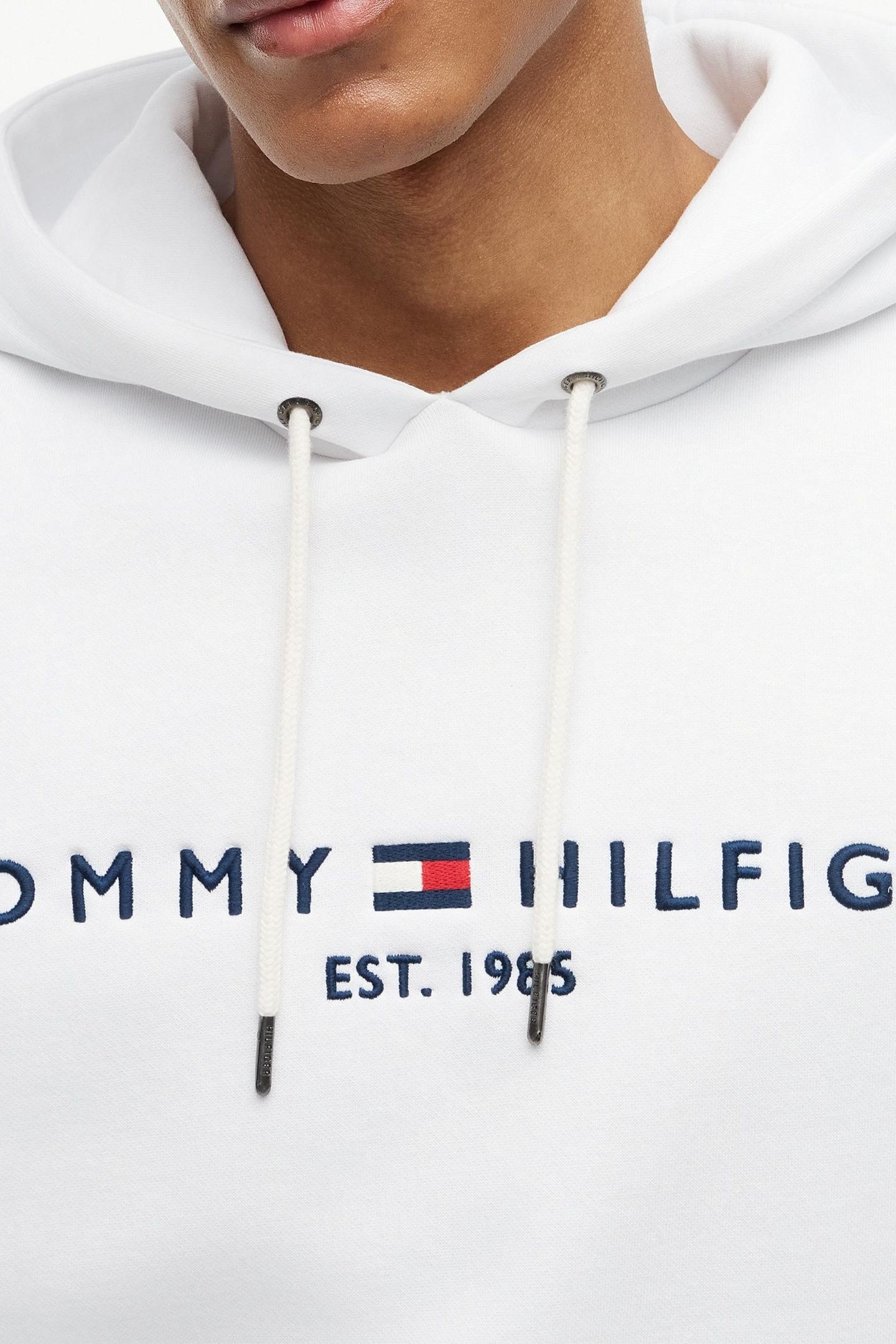 TOMMY LOGO HOODY WHITE 6