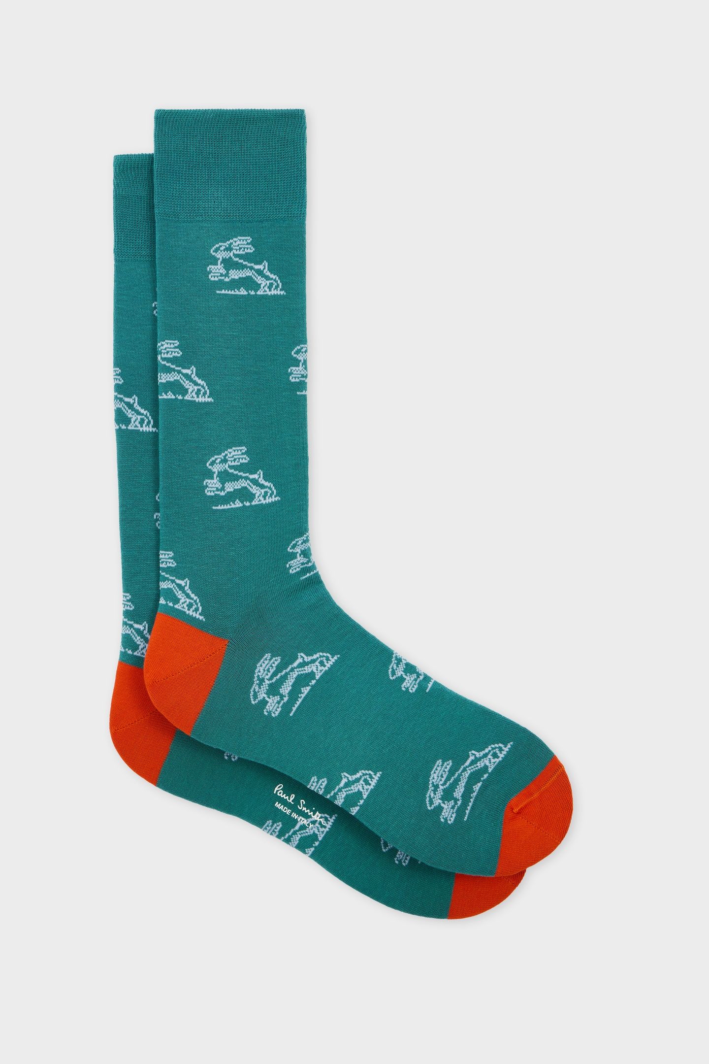 MEN SOCK LAZLO RABBIT PETROL GREEN 1