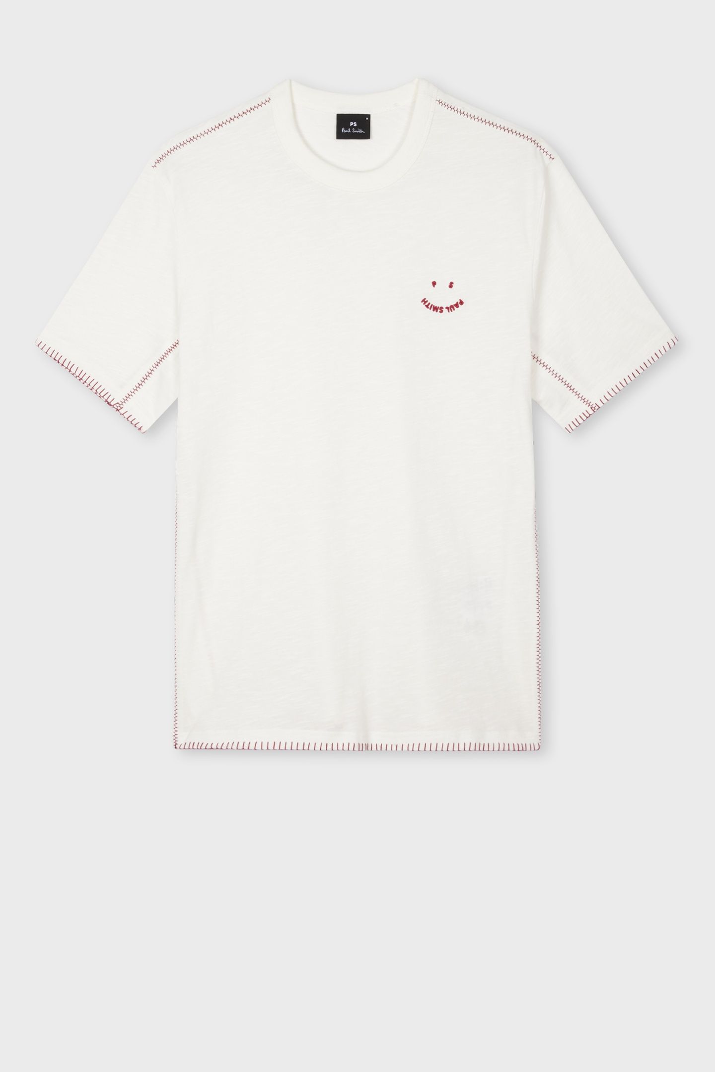 MENS CASUAL FIT SS T SHIRT HAPPY OFF WHITE 6
