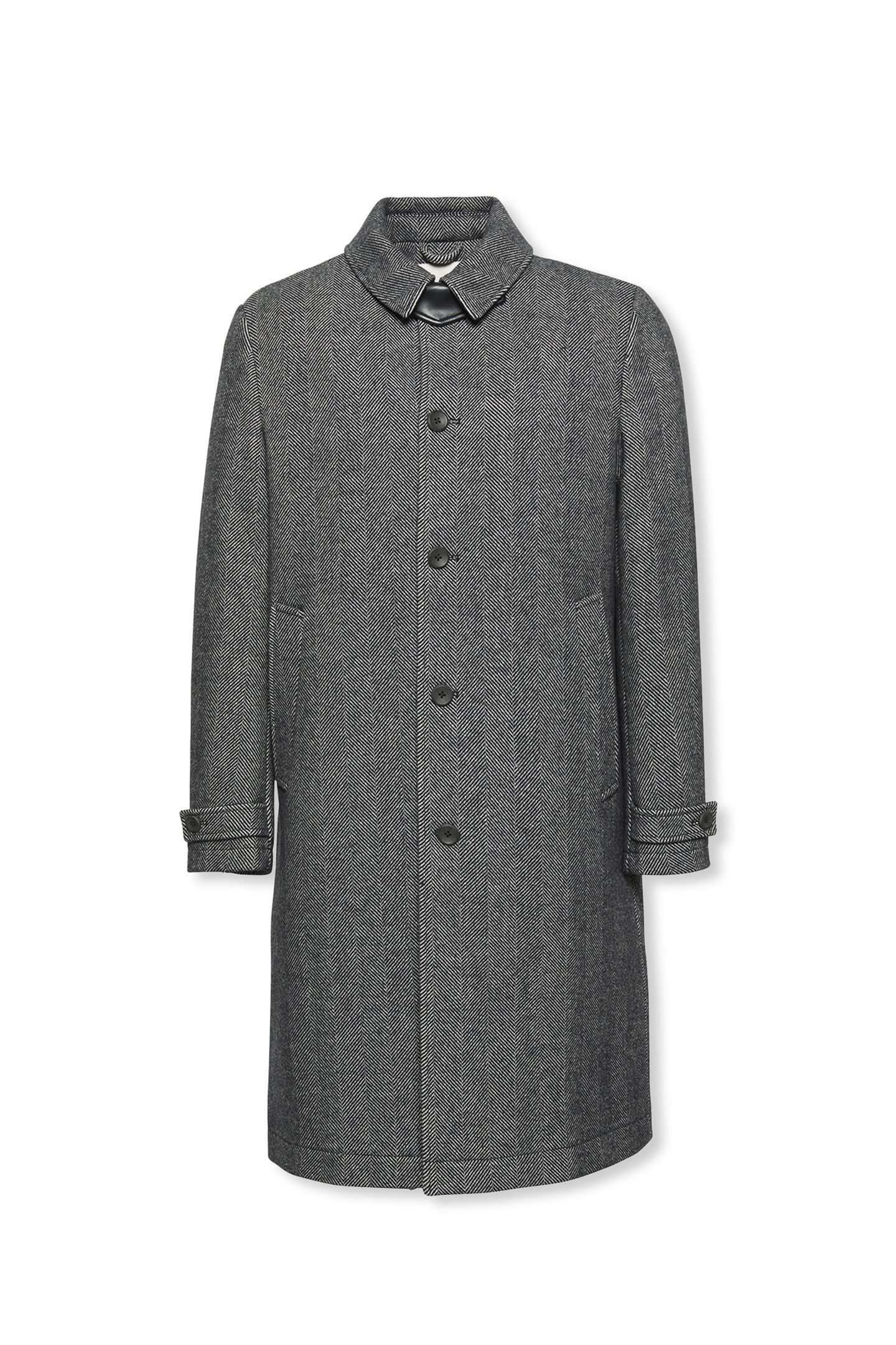 LS TECH WOOL BLEND COAT BLACK 4