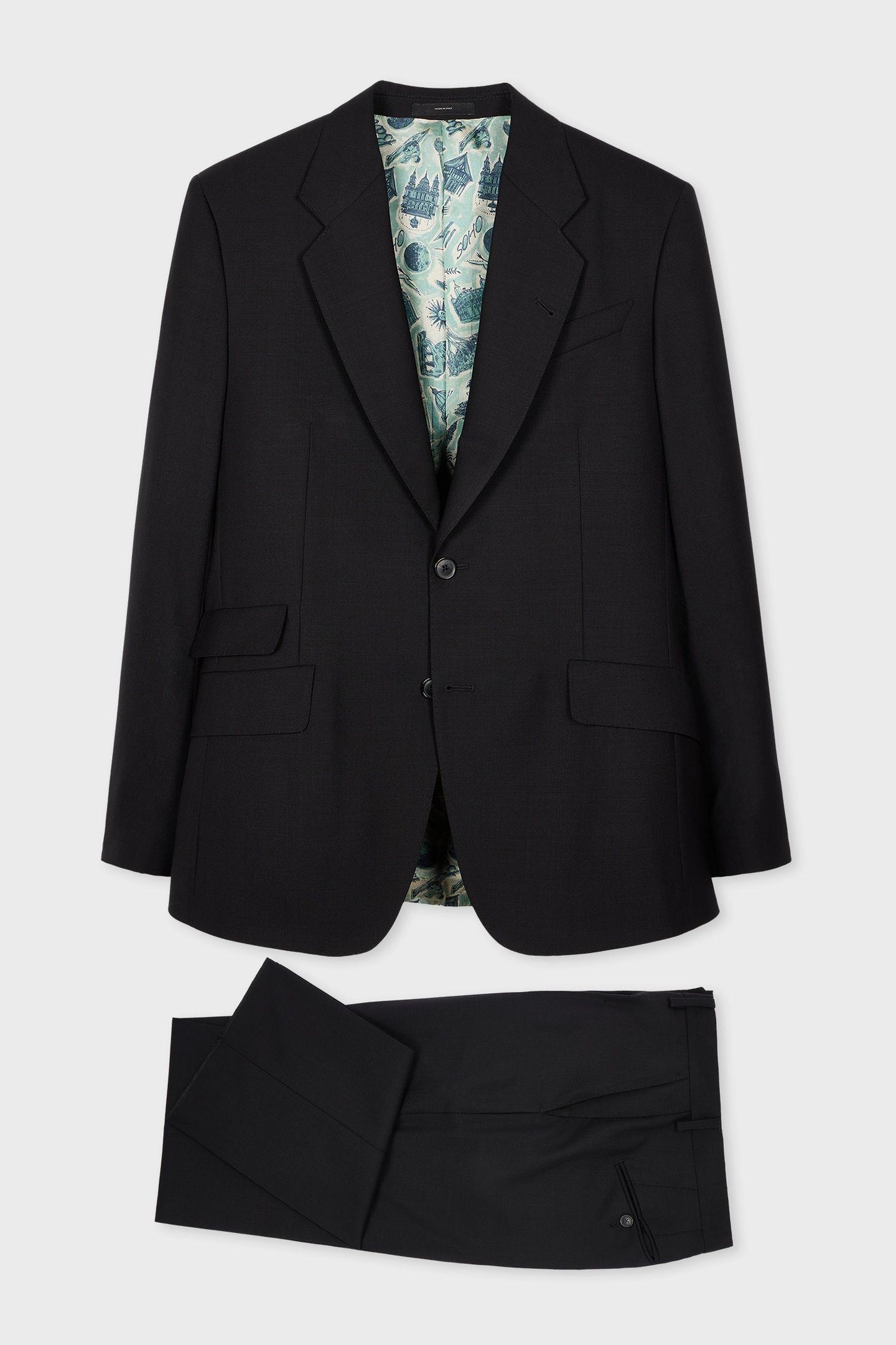 MENS 2 BUTTON SUIT BLACK 5