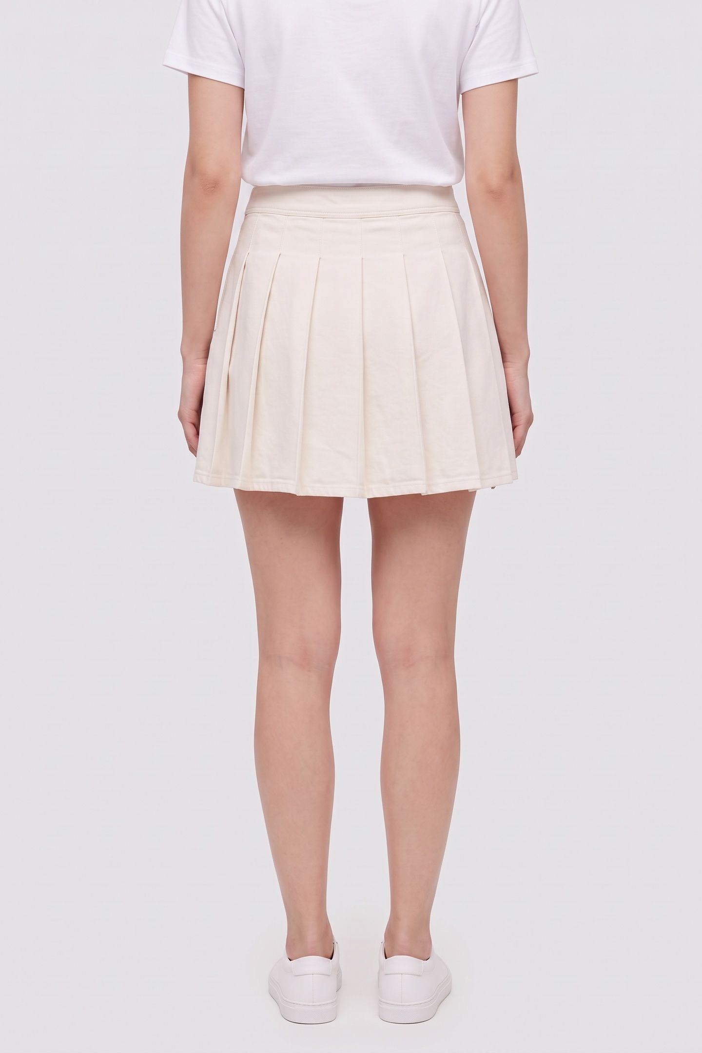 JANNA DENIM MINI SKIRT WHITE 2