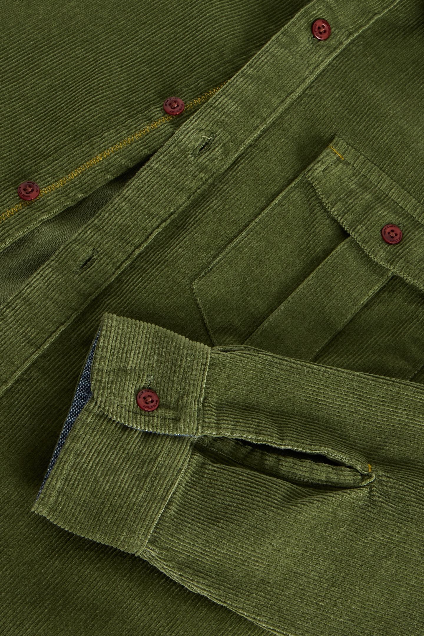 GRIFFIN CORD SHIRT MID GREEN 4