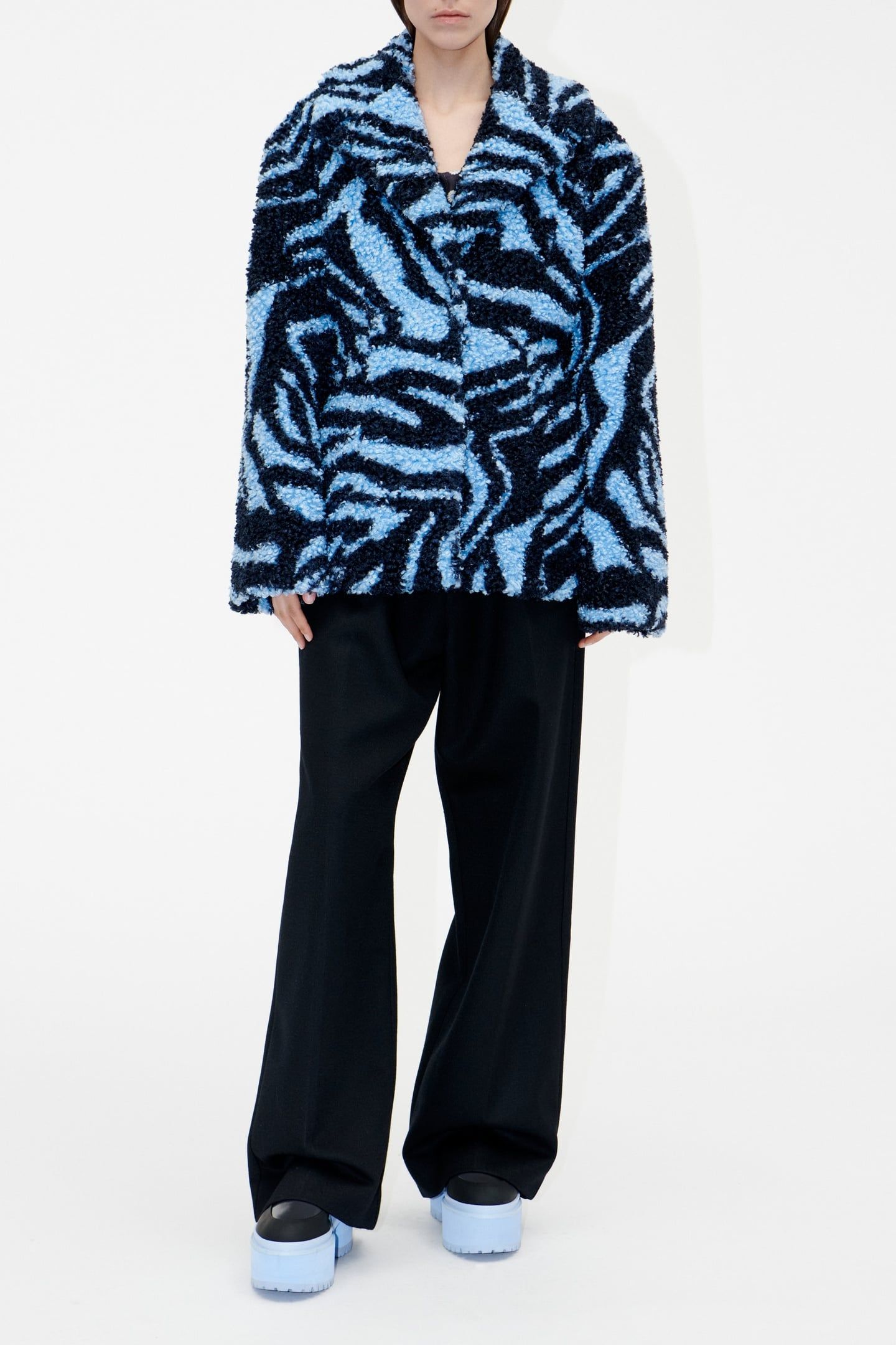 ROSEMARY OUTERWEAR COAT MOIRÉE BLUE 1