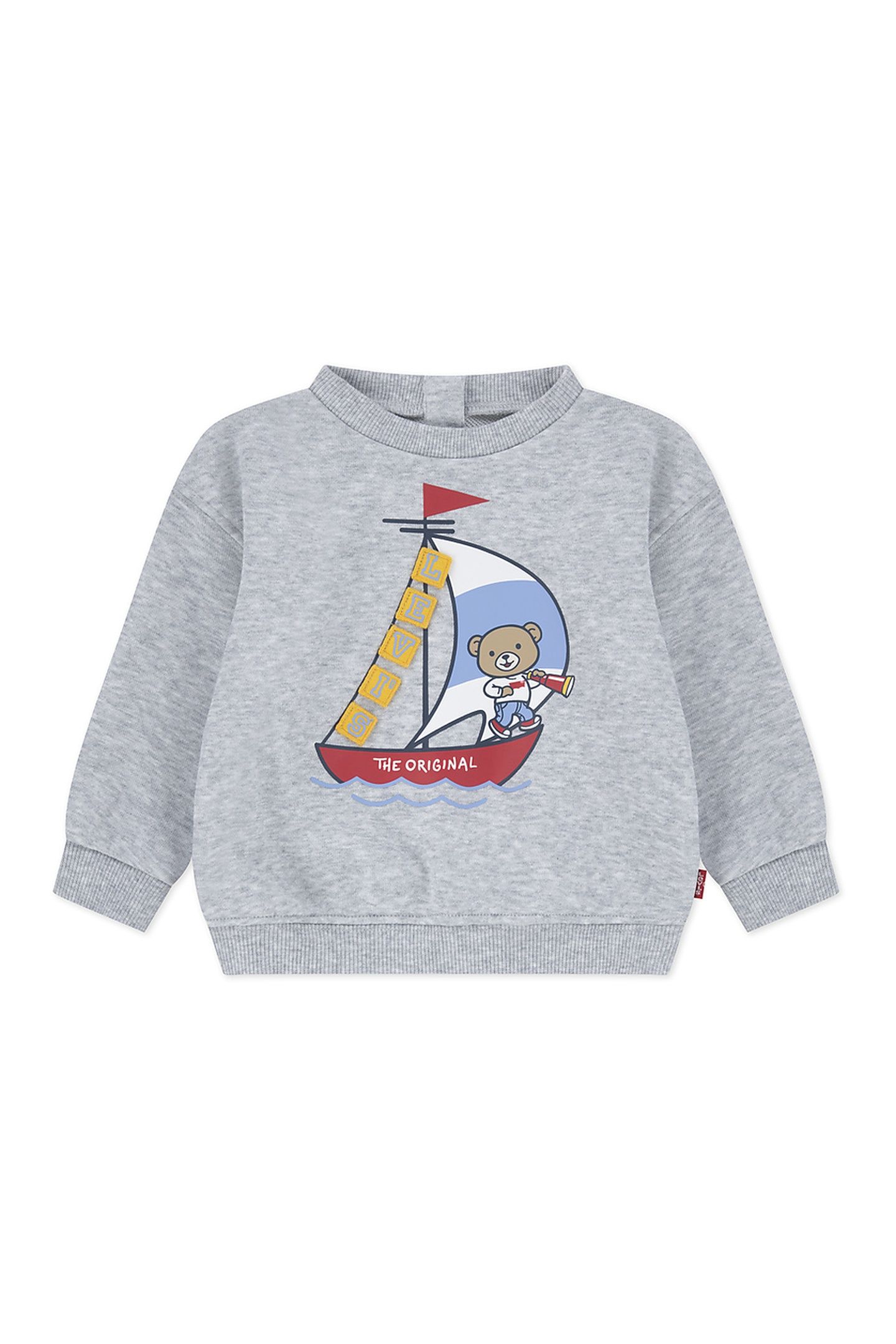 BOYS LEVIS SAILING 3D CREW GRAY HEATHER 1