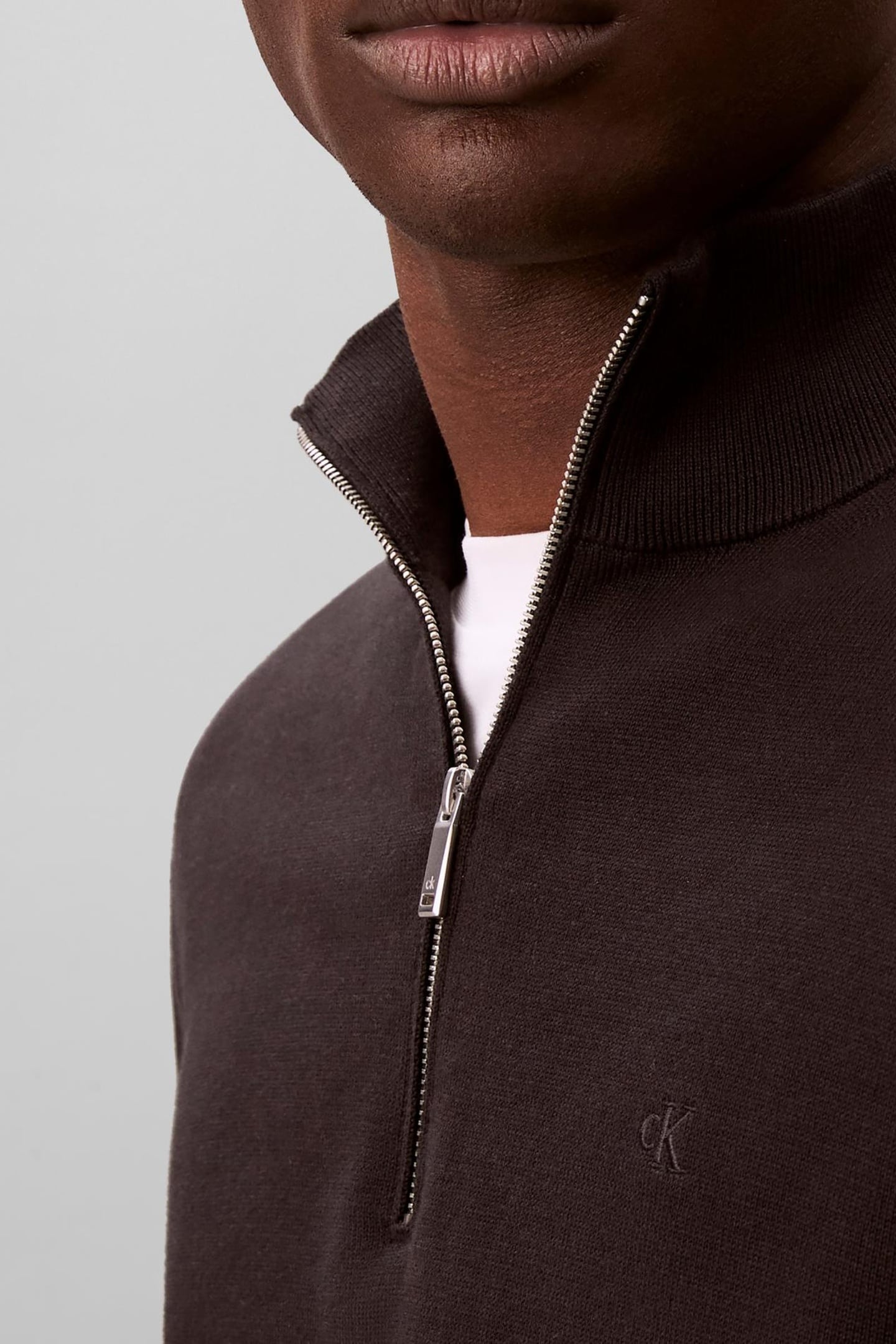 LS SUPIMA QUARTER ZIP SWEATER BLACK 8