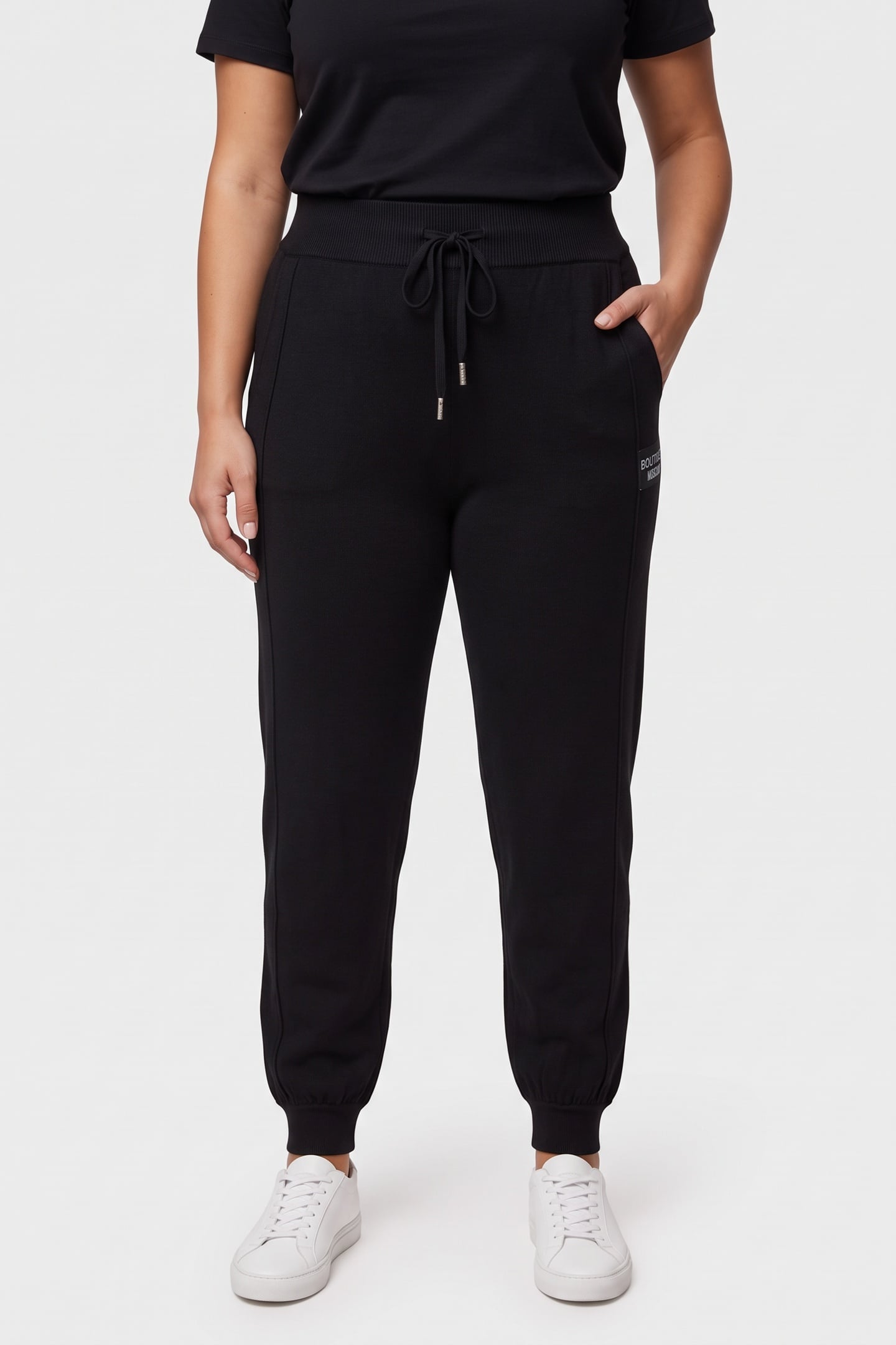 KNITTED TROUSERS BLACK 1
