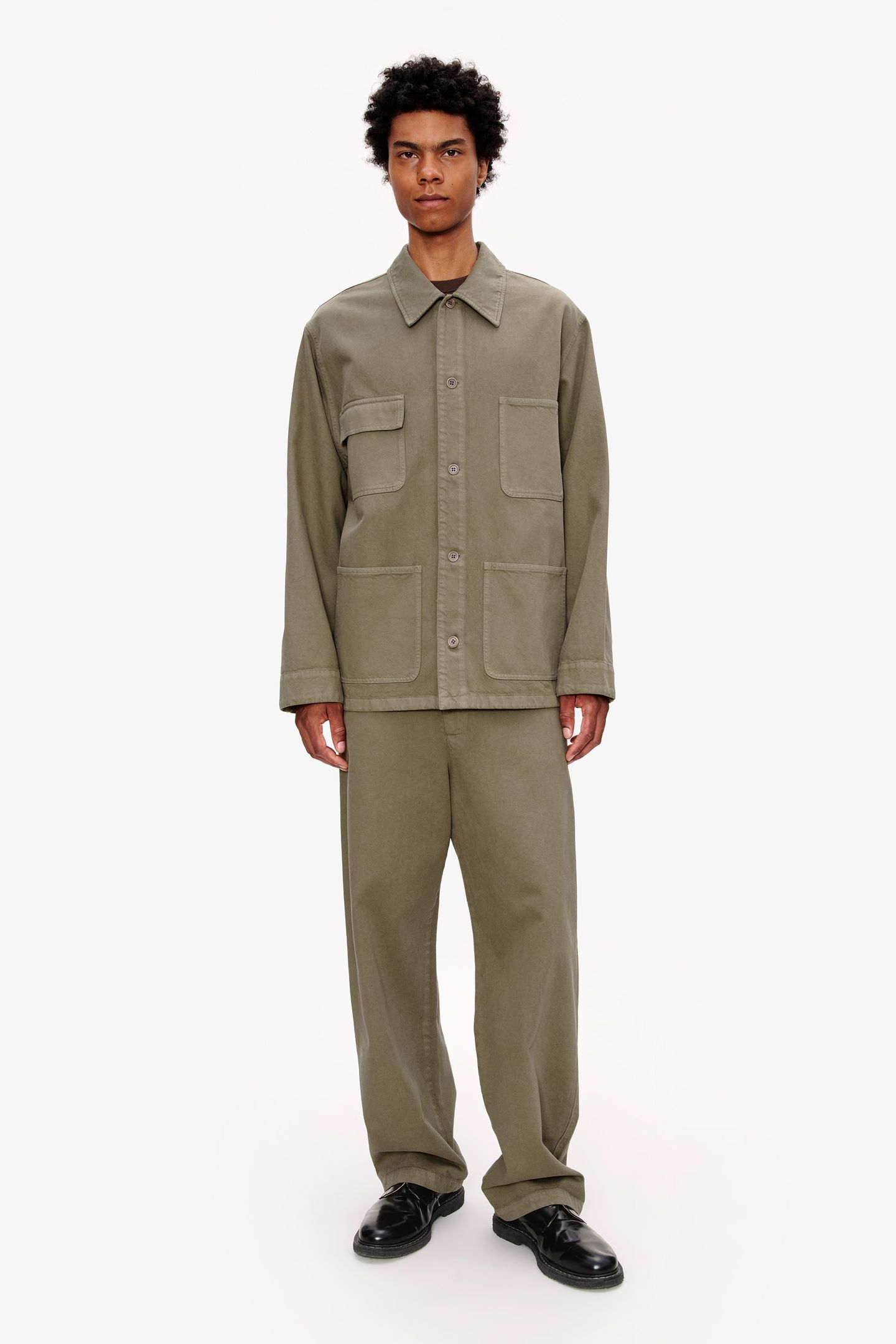 UNISEX JACKET SHIRT GREY GREEN 1