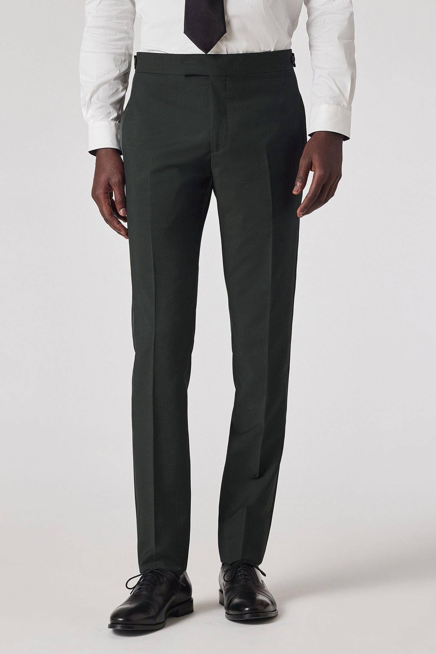 MENS SLIM FIT TROUSER VERY DARK GREEN 1