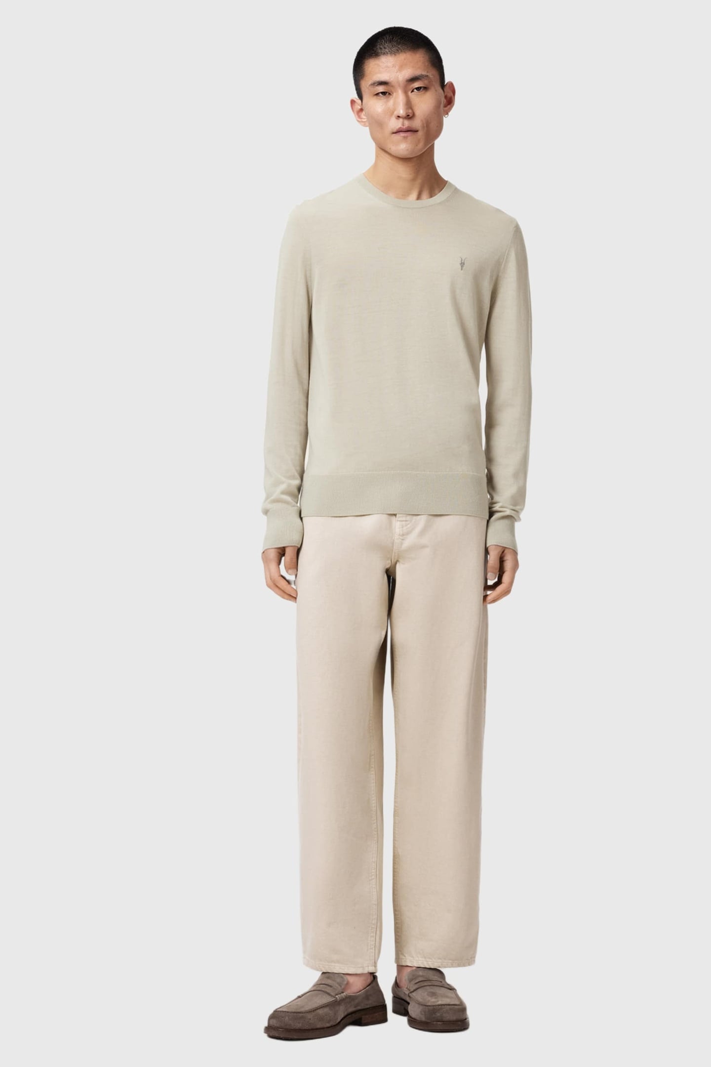 MODE MERINO CREW POWDERED GREEN 3