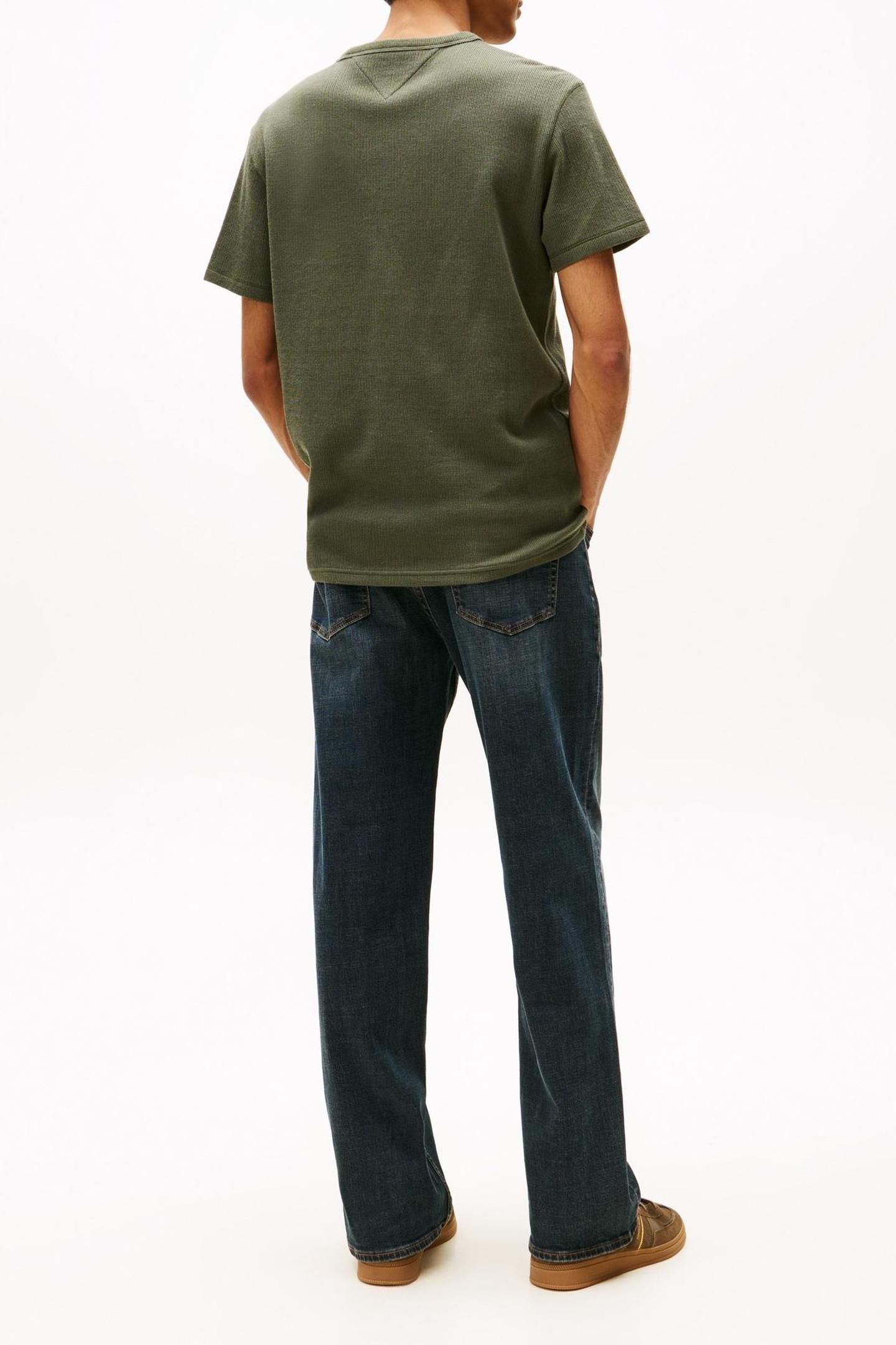 TJM SLIM WAFFLE TEE PEWTER GREEN 2