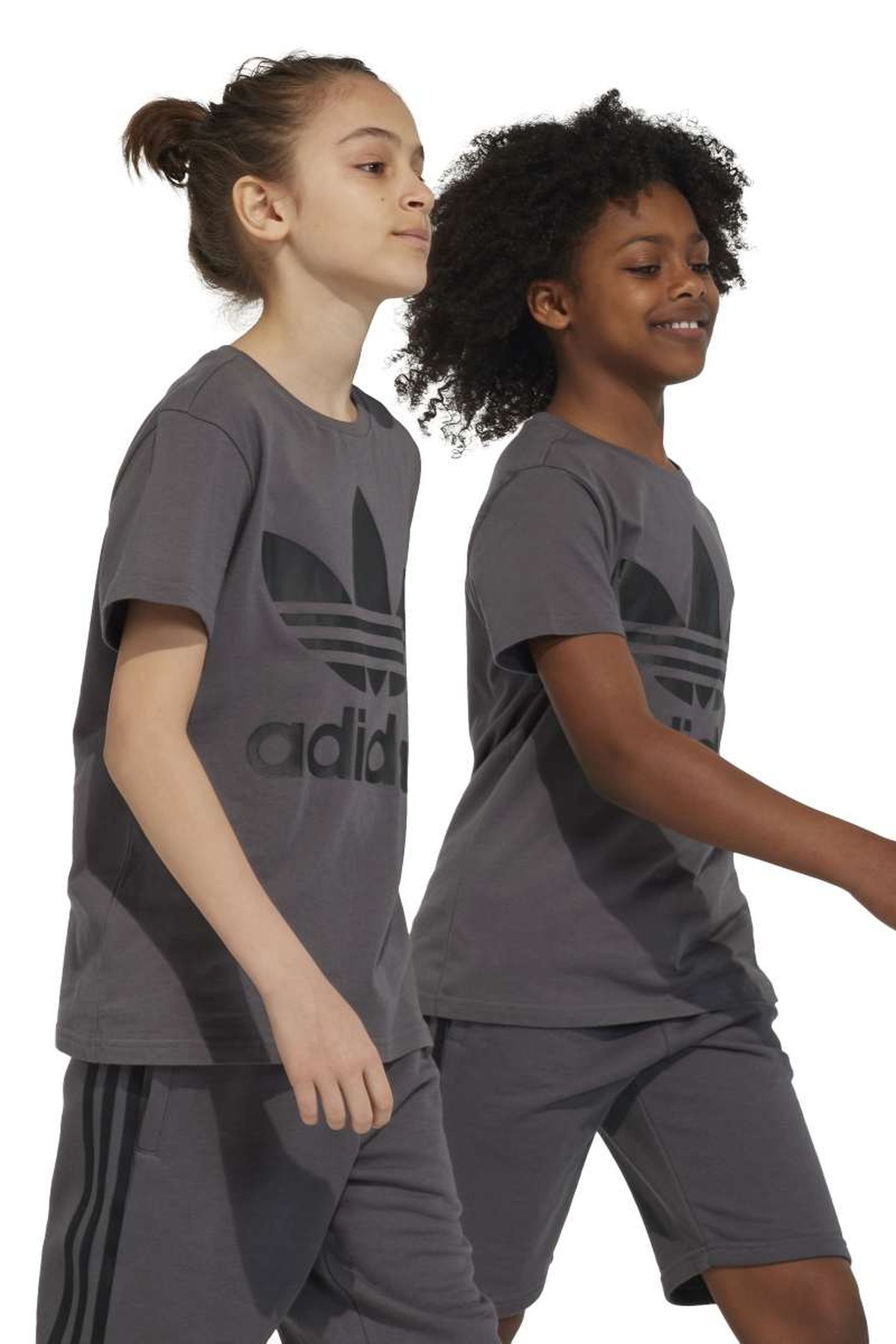 JUNIOR TREFOIL TEE GREY FIVE 1