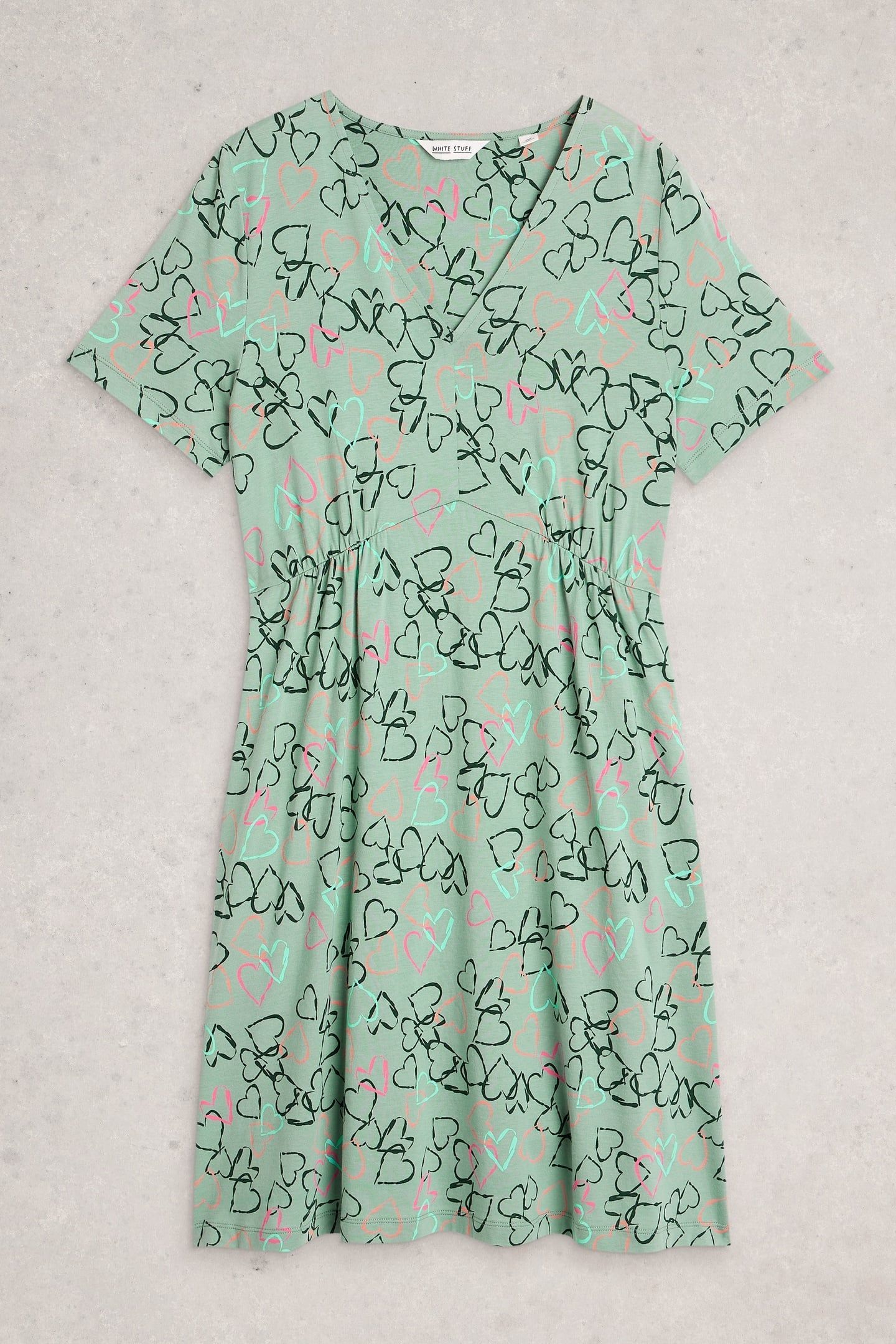 GRACIE JERSEY DRESS GREEN MULTI 1