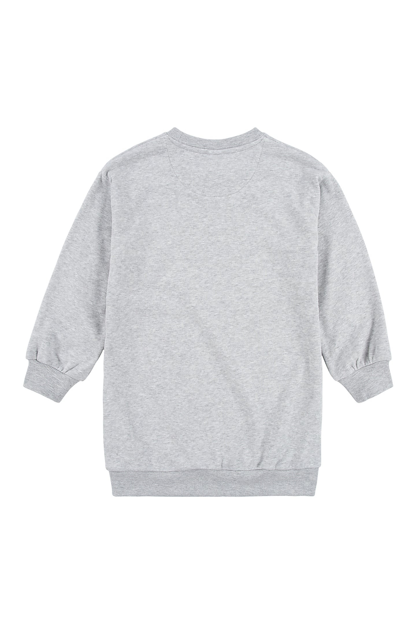 GIRLS CREWNECK SWEATSHIRT DRESS GRAY HEATHER 2