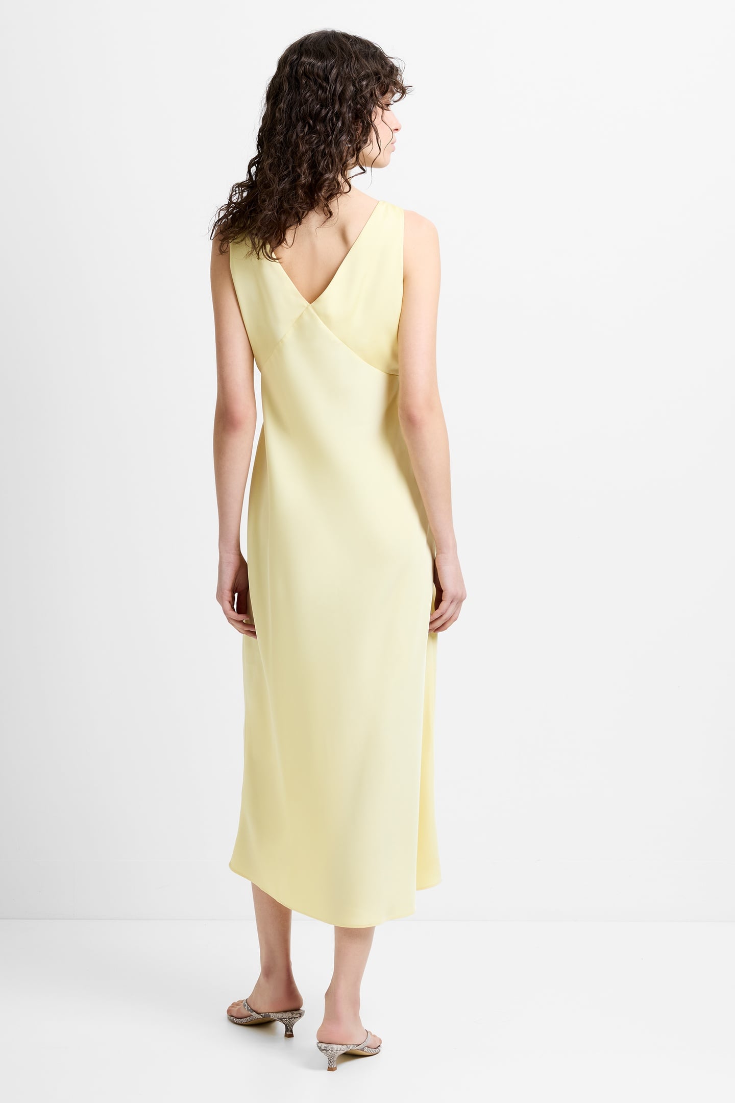 BERNICE SATIN TWILL SLIP DRESS MELLOW YELLOW 2