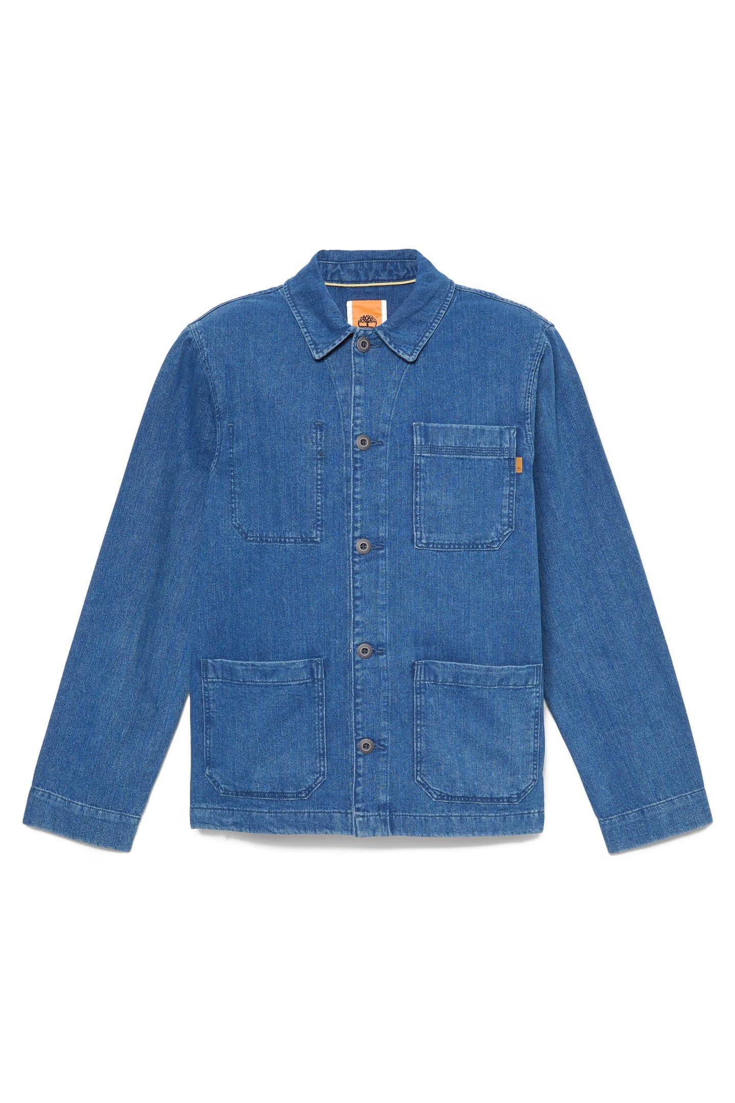 KEMPSHIRE HERRINGBONE DENIM CHORE JACKET MOODY BLUE WASH 3