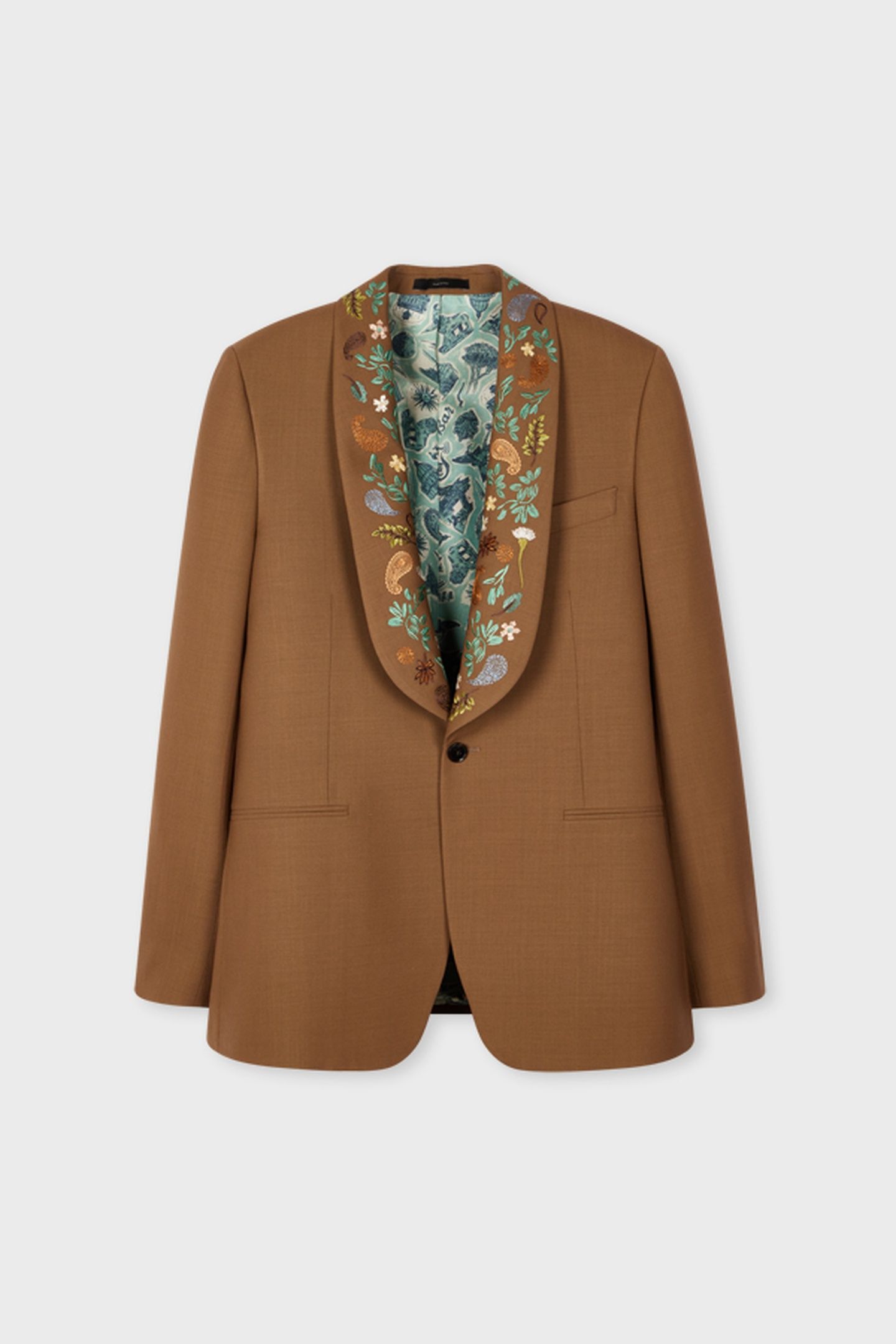 MENS TAILORED FIT 1 BTN JACKET CAMEL 3