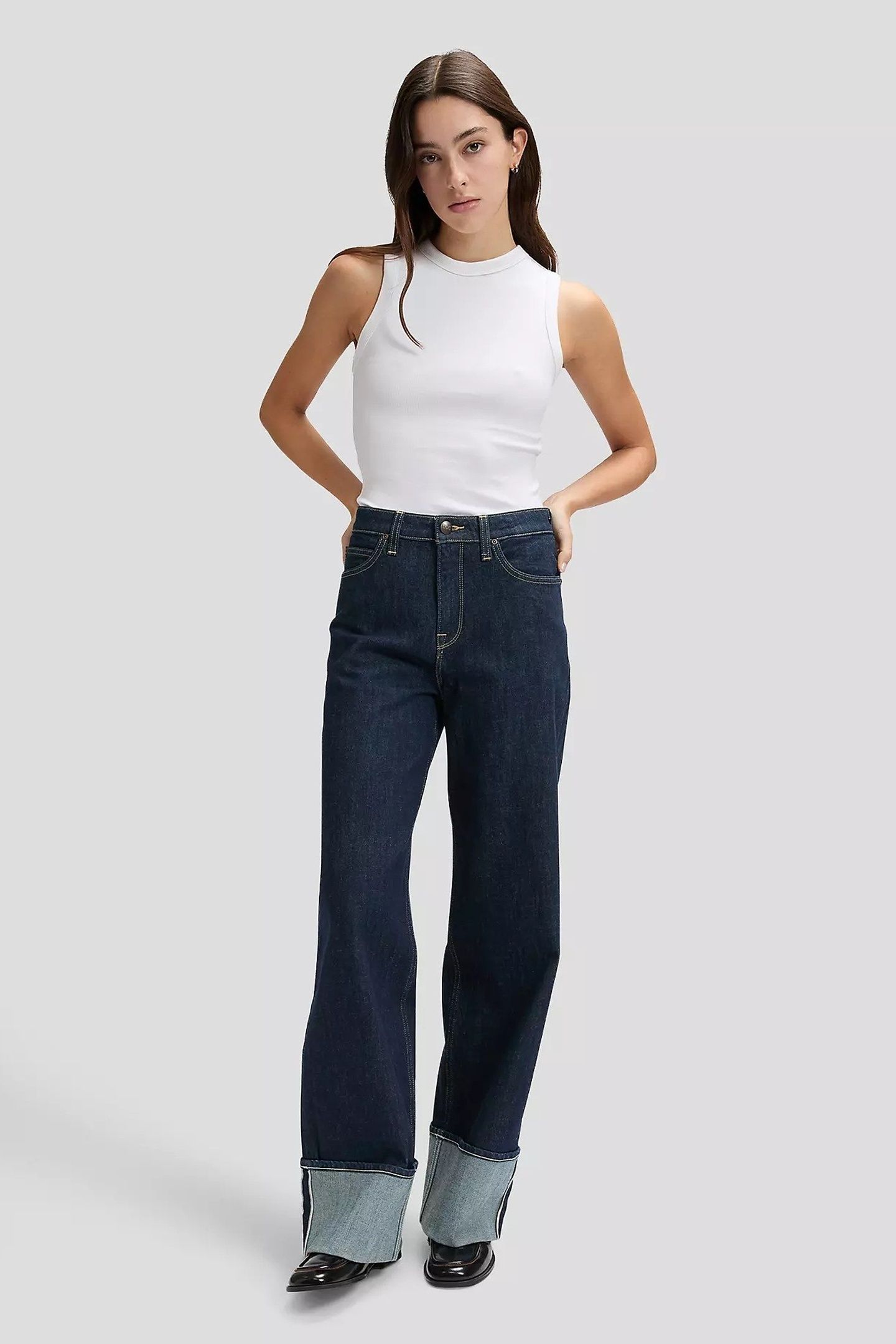 STELLA - XION - HIGH WAIST WIDE LEG DARK BLUE 2