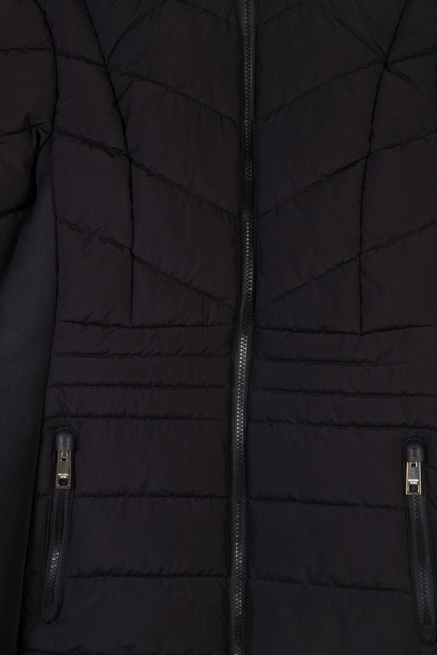 ZIP FAUX FUR COLLAR&HOOD BLACK 4