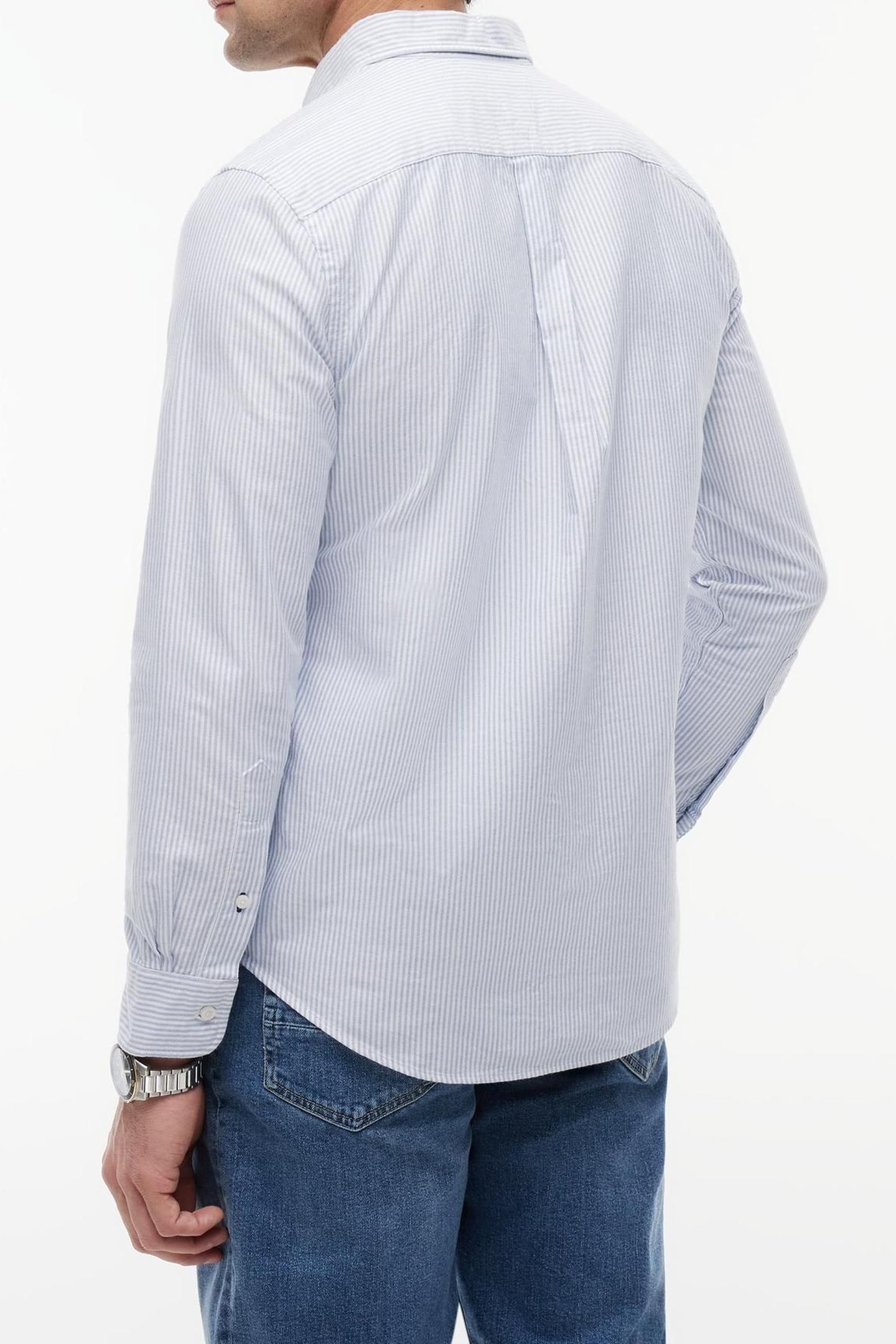 HERITAGE OXFORD STRIPE SHIRT BLUE/WHITE 2