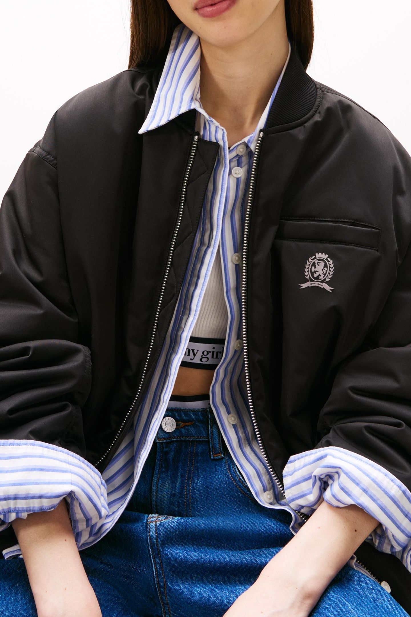 TJW LONGLINE BOMBER BLACK 5