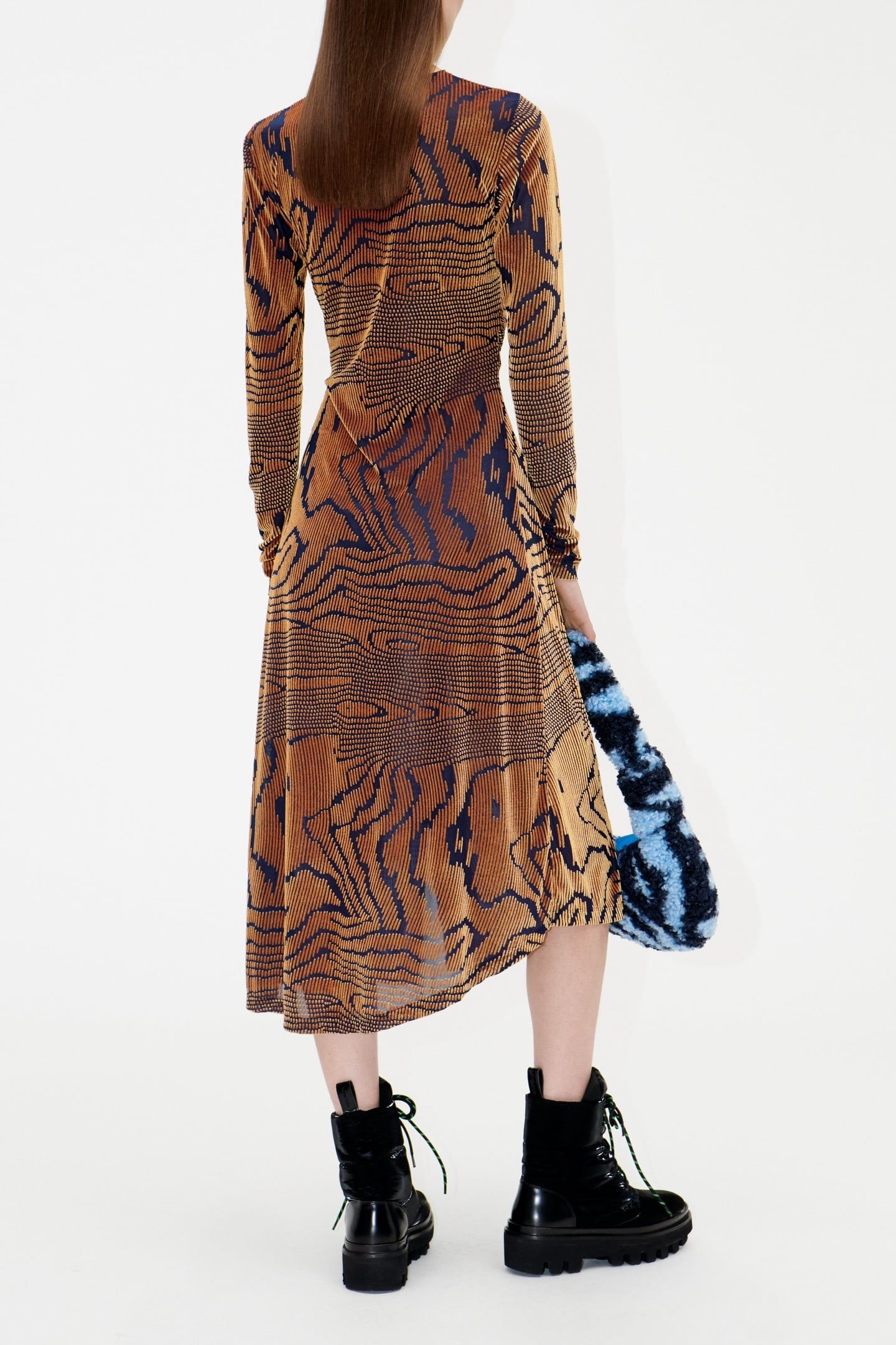 LINN DRESS SHORT VELVET MOIRÉE 2
