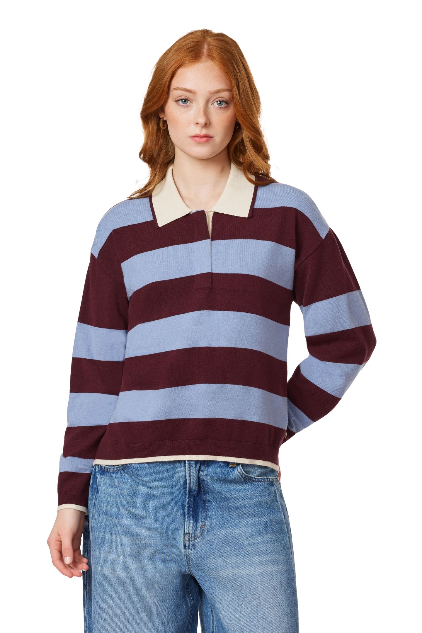 POLO SWEATER FIG / STONEWASH 7