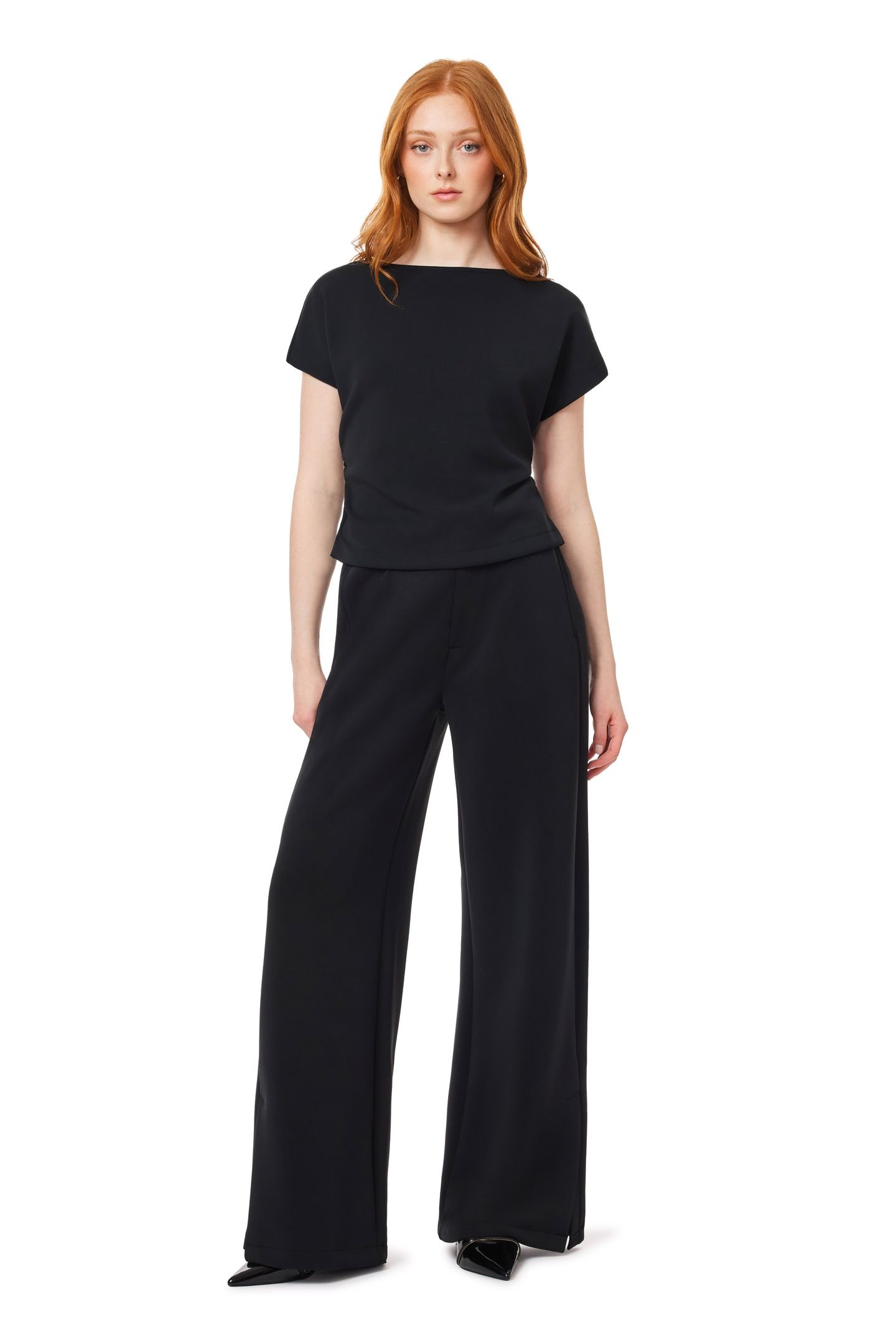 TEE WITH ROUCHED SIDE SEAM BLACK NIGHT 3
