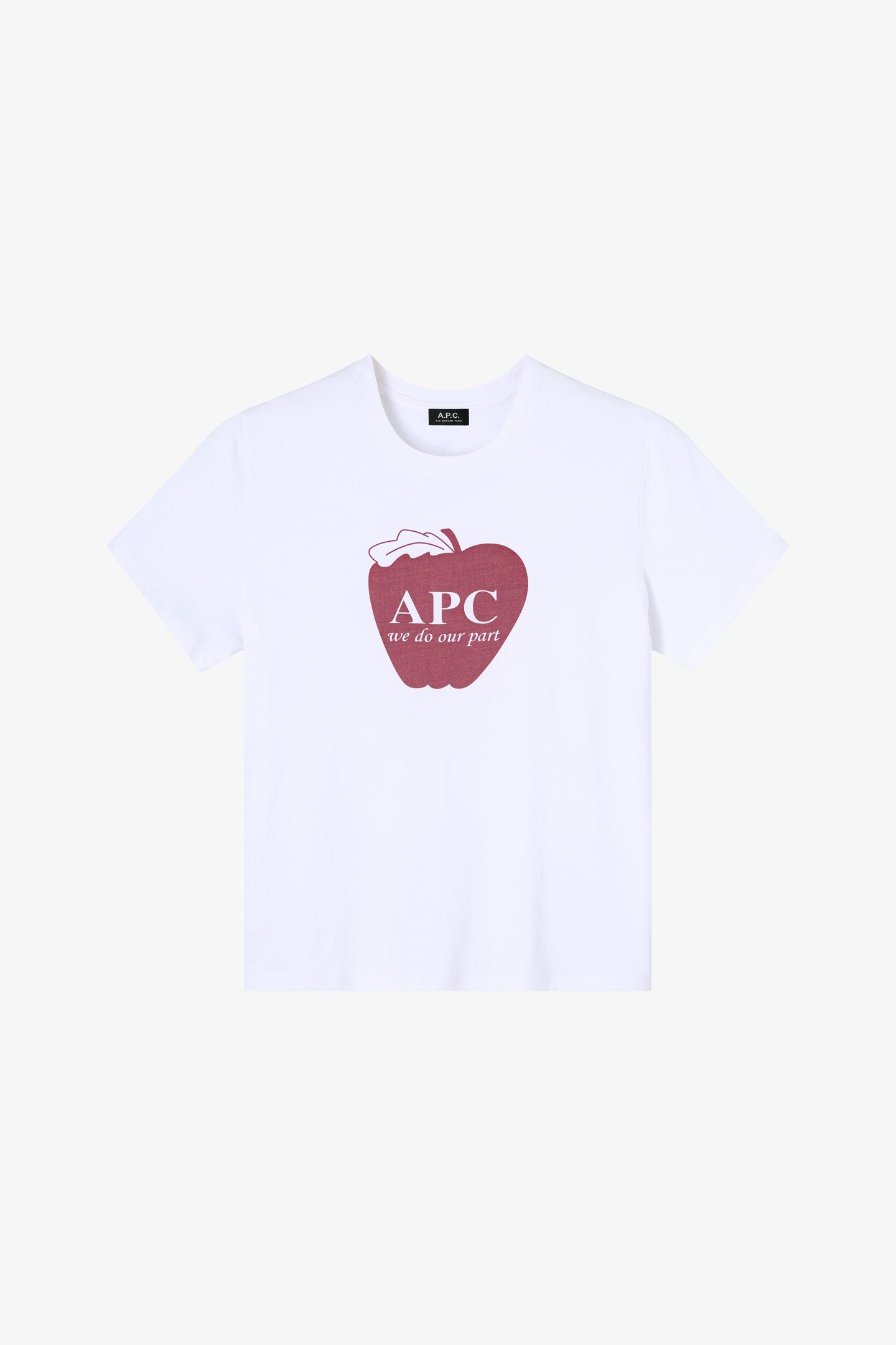UNISEX T-SHIRT SHORT SLEEVE APPLE WHITE 6